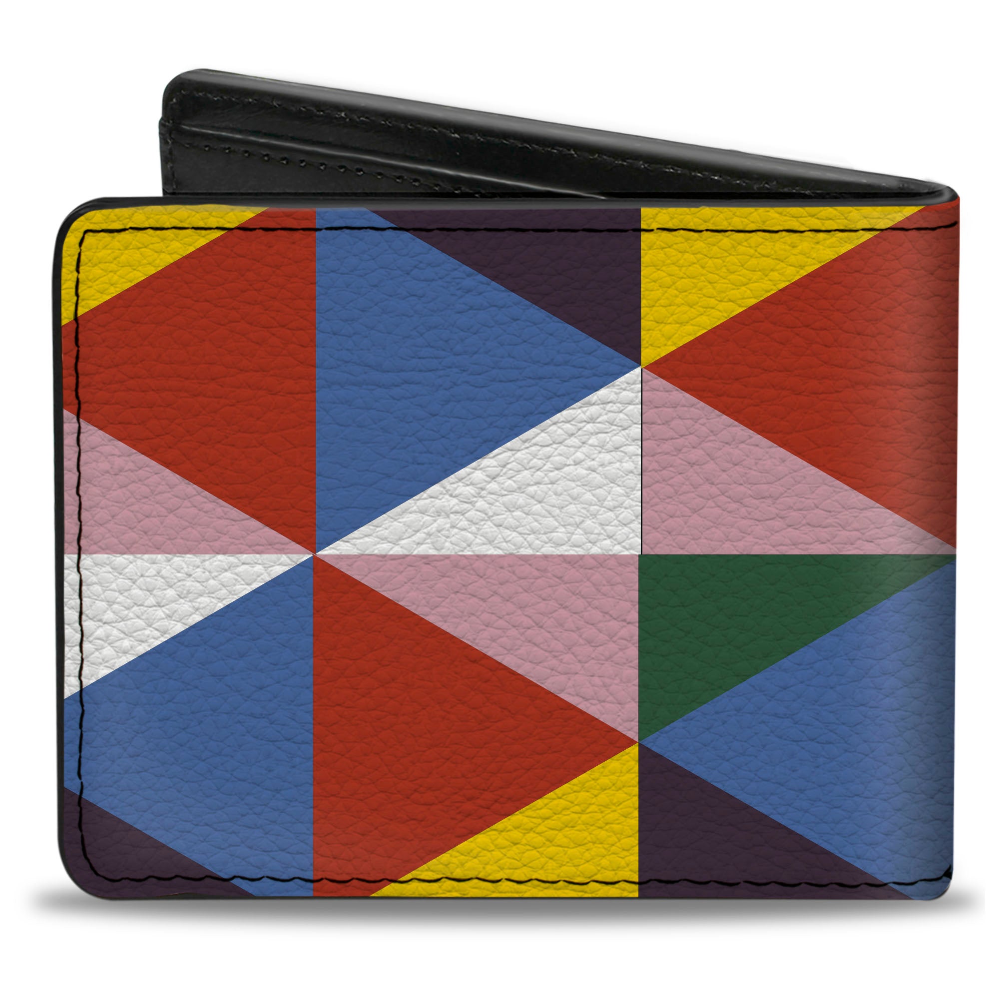 Bi-Fold Wallet - Geometric Triangle Blocks Multi Color Bi-Fold Wallets Buckle-Down