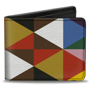 Bi-Fold Wallet - Geometric Triangle Blocks Multi Color Bi-Fold Wallets Buckle-Down