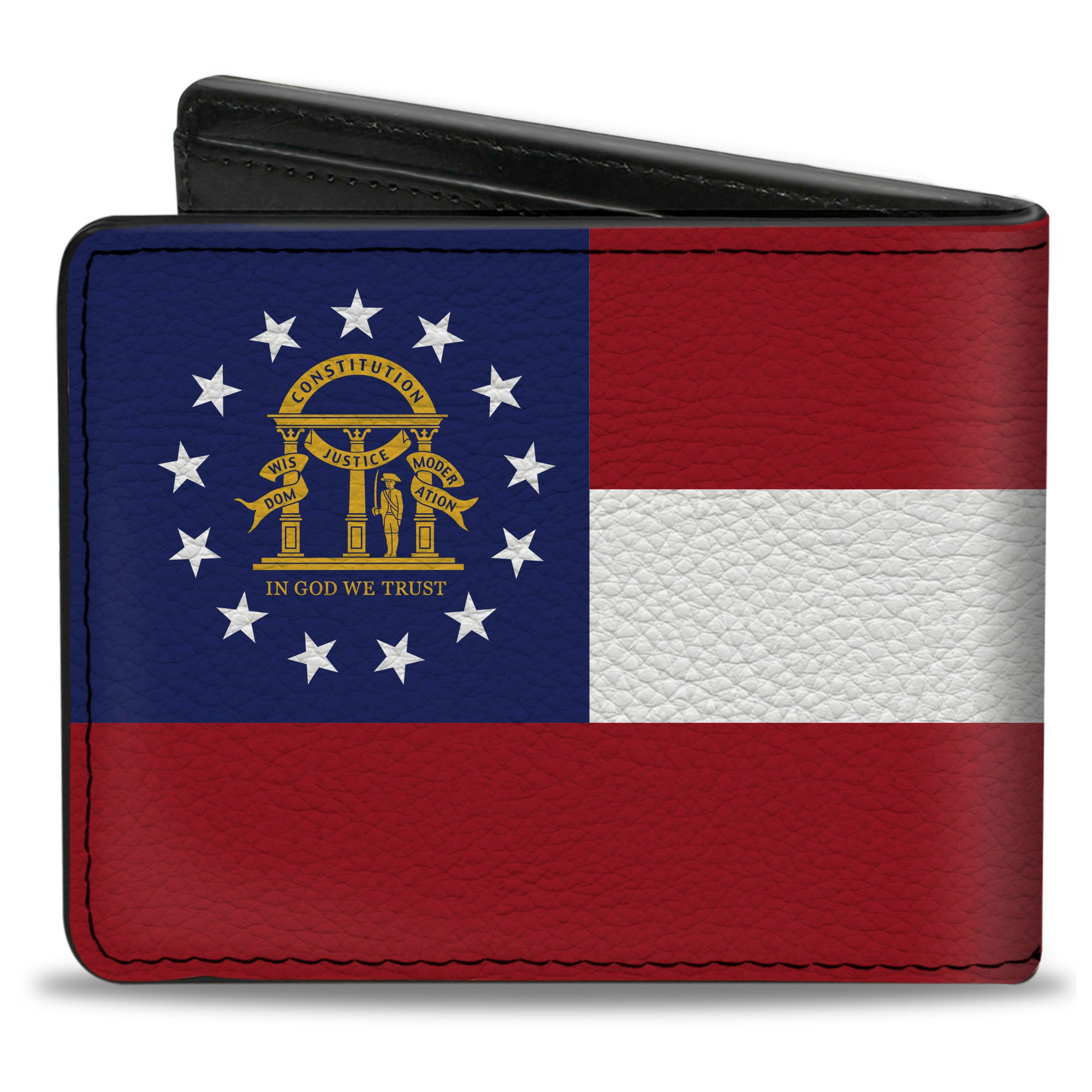 Bi-Fold Wallet - Georgia Flags Black Bi-Fold Wallets Buckle-Down