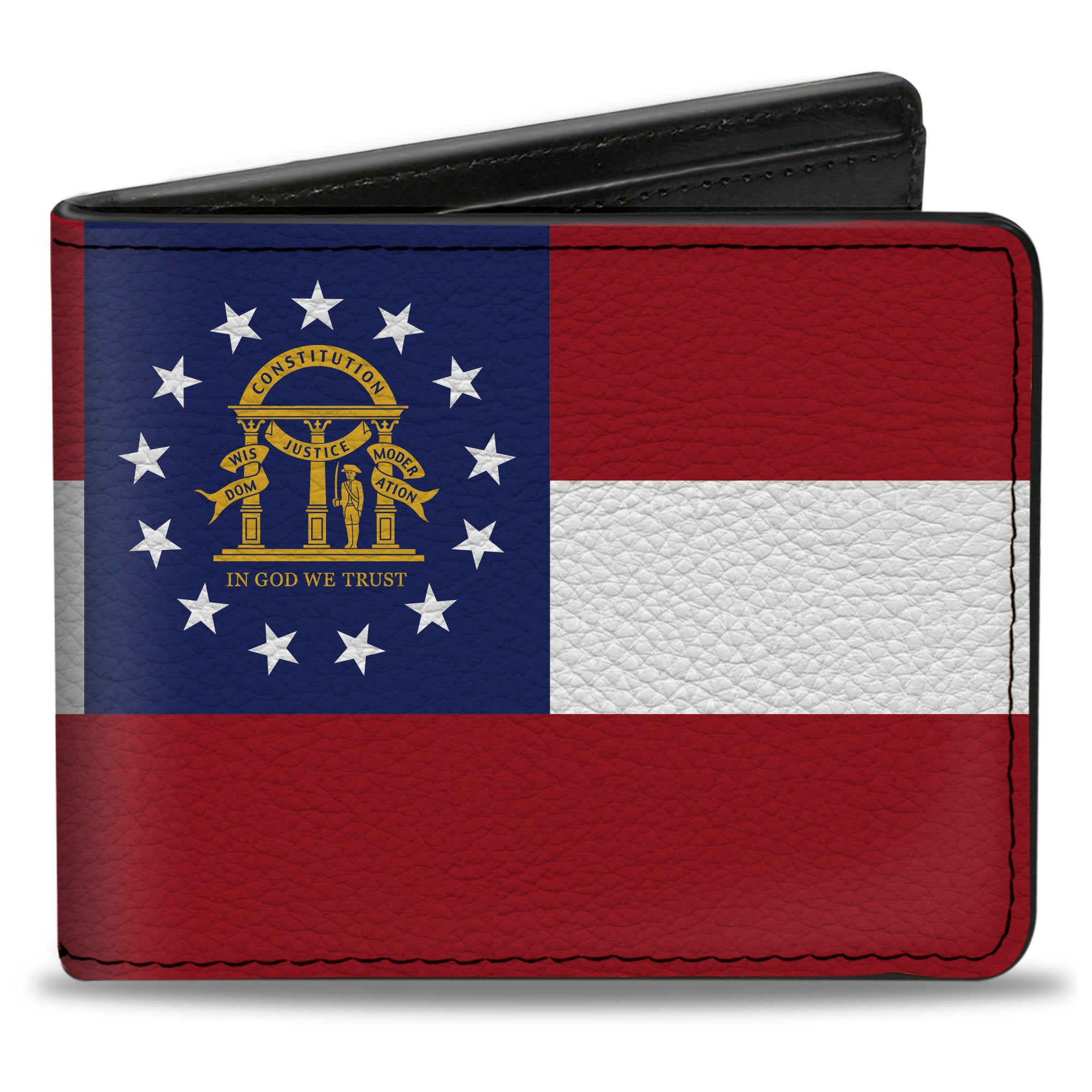 Bi-Fold Wallet - Georgia Flags Black Bi-Fold Wallets Buckle-Down