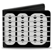 Bi-Fold Wallet - Guitar Neck Black White Bi-Fold Wallets Buckle-Down