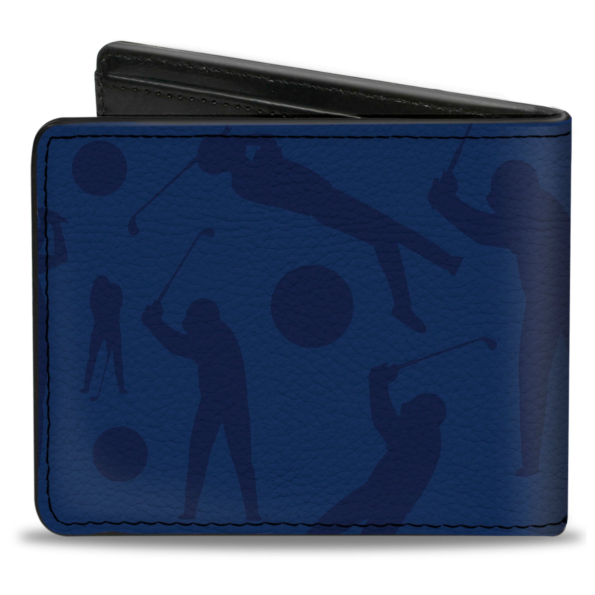 Bi-Fold Wallet - Golfing Silhouettes Collage Blues Bi-Fold Wallets Buckle-Down