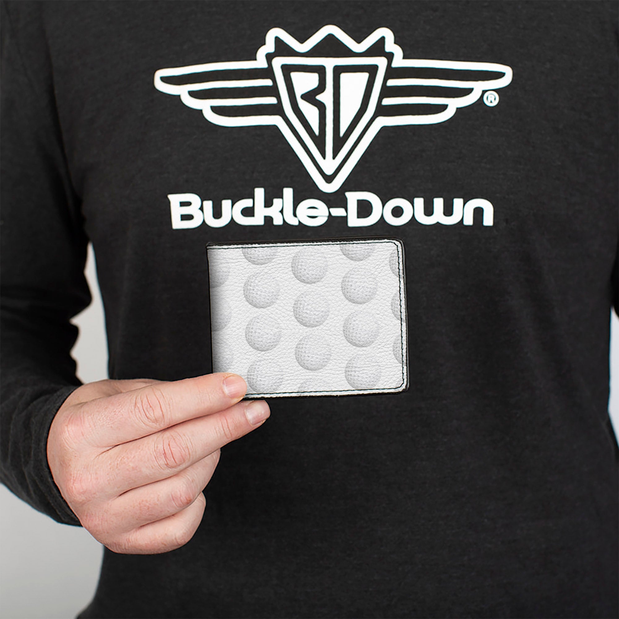 Bi-Fold Wallet - Golf Ball Dimples Whites Bi-Fold Wallets Buckle-Down