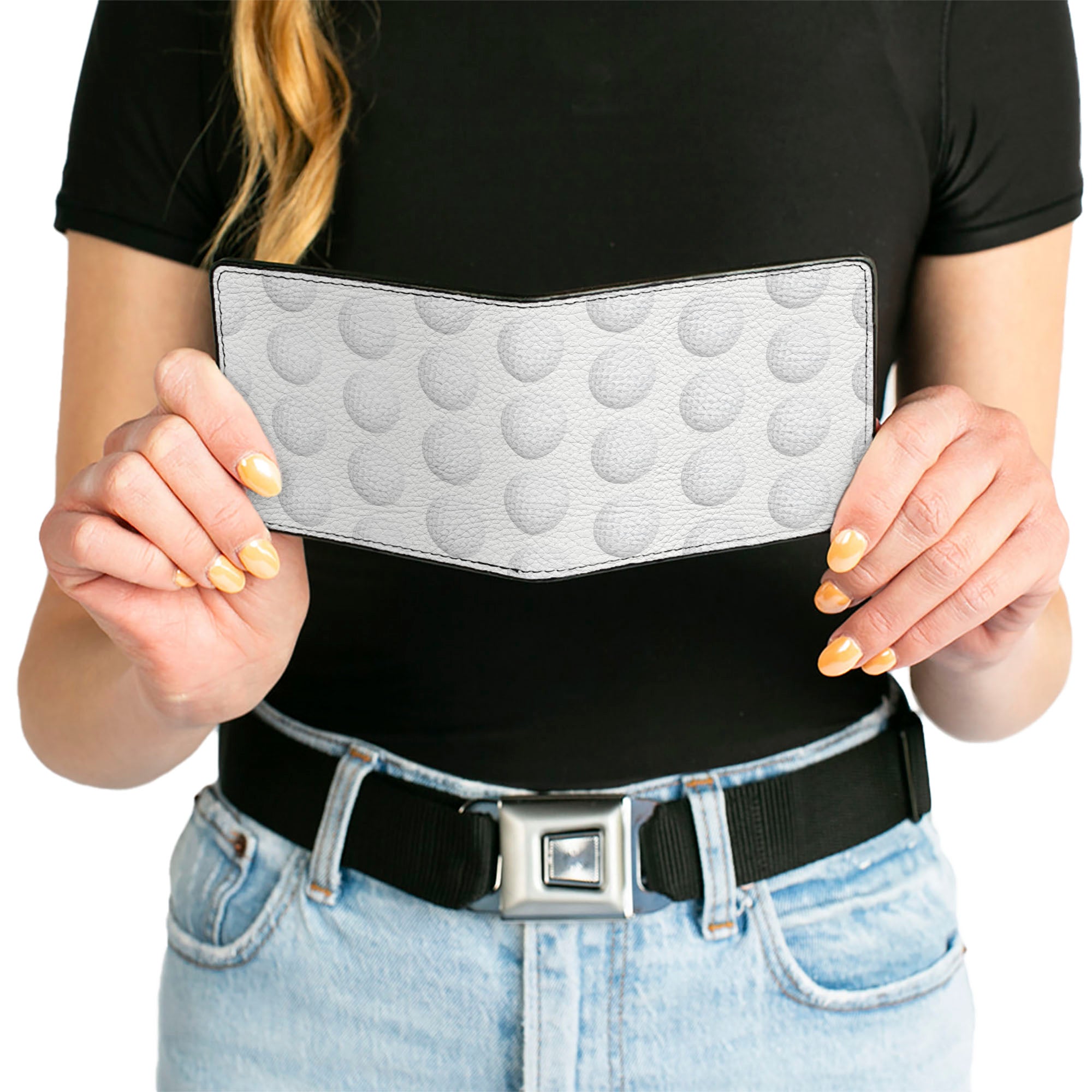 Bi-Fold Wallet - Golf Ball Dimples Whites Bi-Fold Wallets Buckle-Down