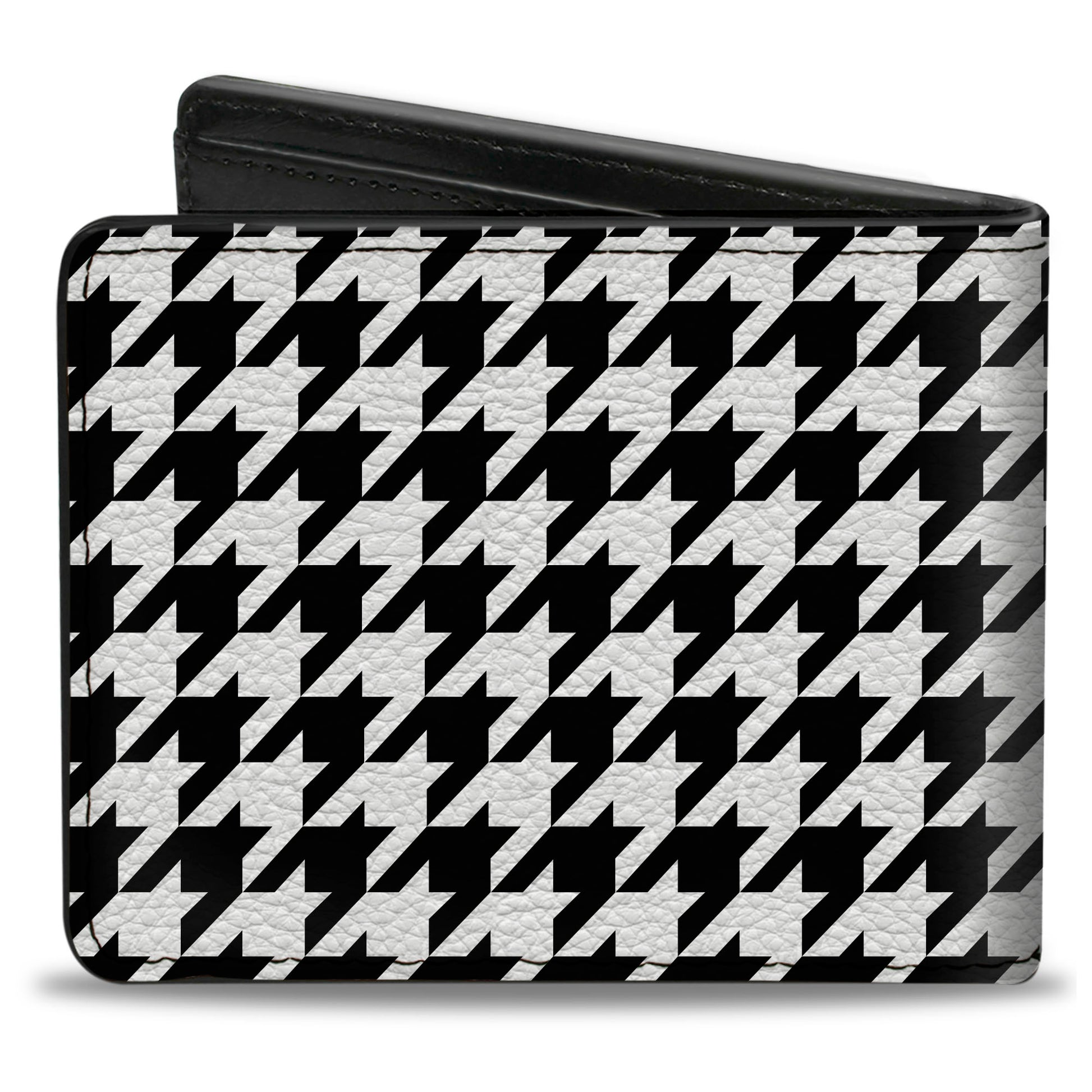 Bi-Fold Wallet - Houndstooth Black White Bi-Fold Wallets Buckle-Down
