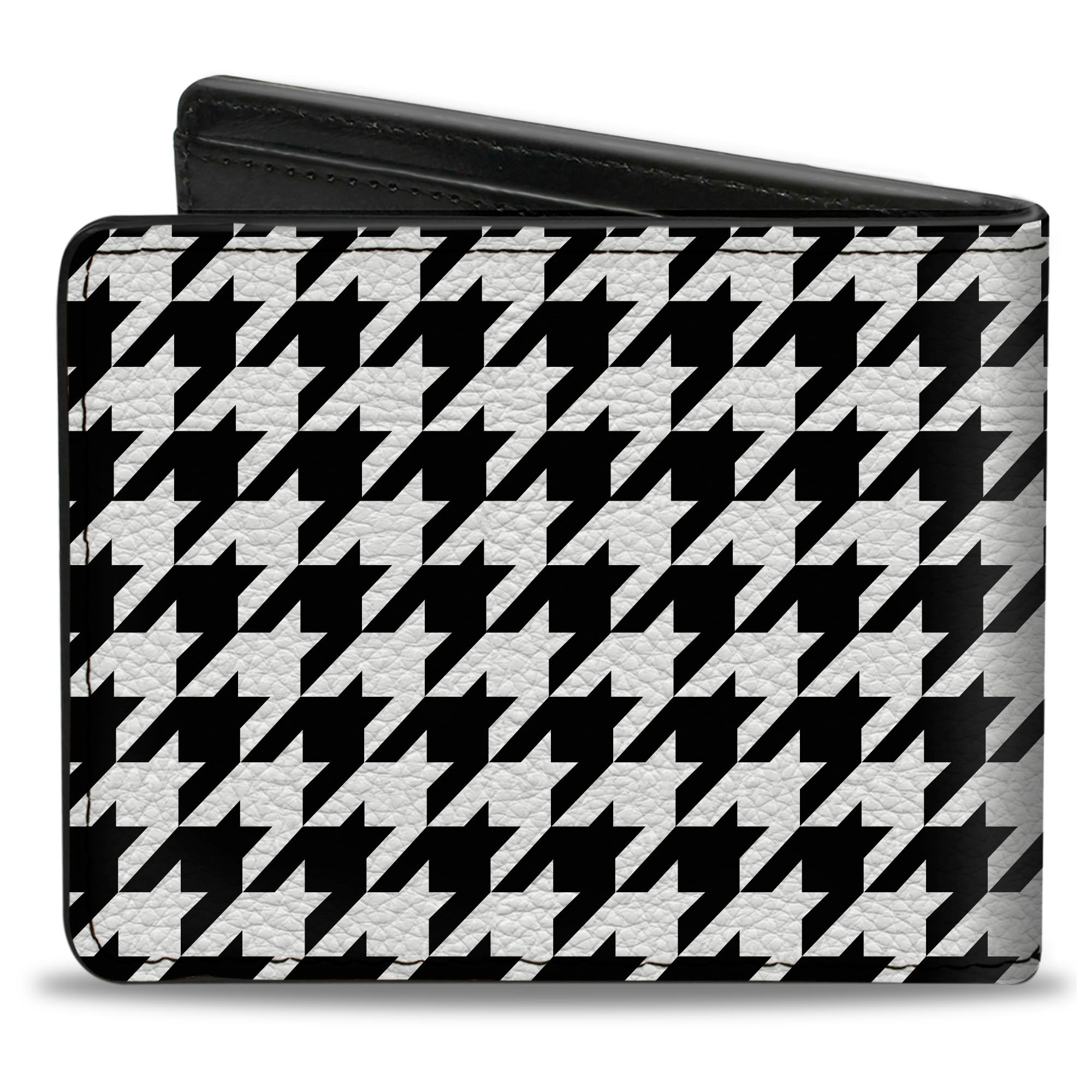 Bi-Fold Wallet - Houndstooth Black White Bi-Fold Wallets Buckle-Down