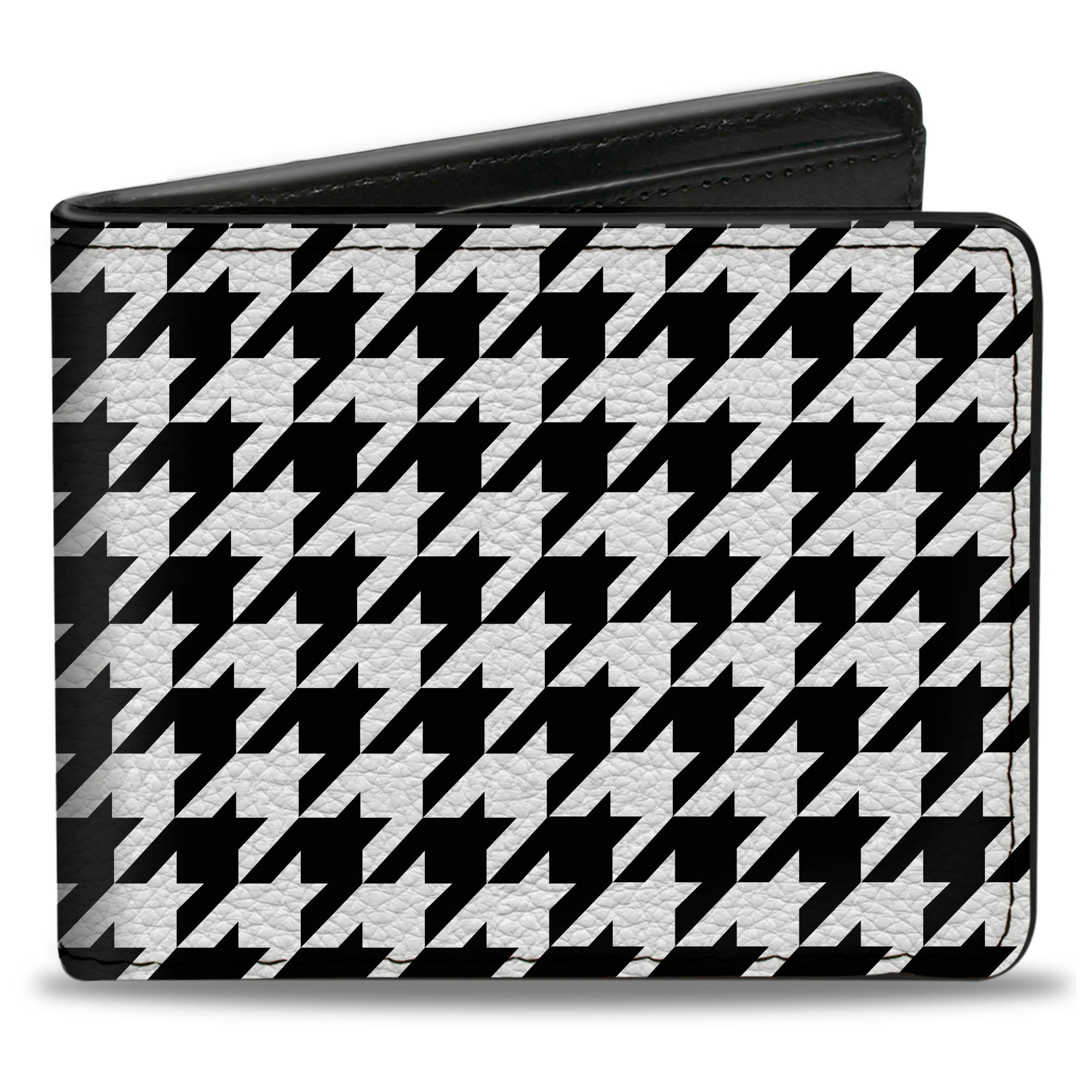 Bi-Fold Wallet - Houndstooth Black White Bi-Fold Wallets Buckle-Down