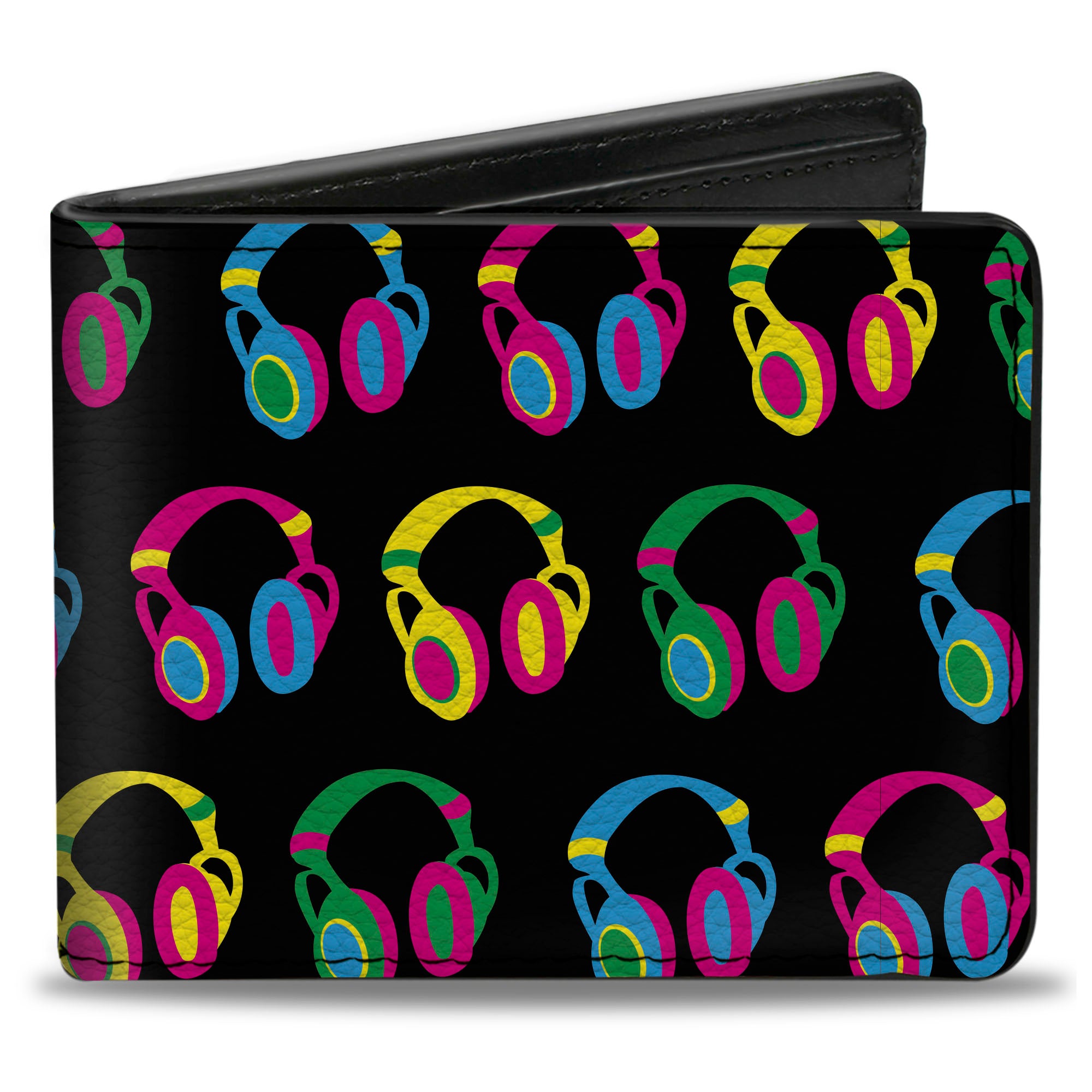 Bi-Fold Wallet - Headphones Black/Neon