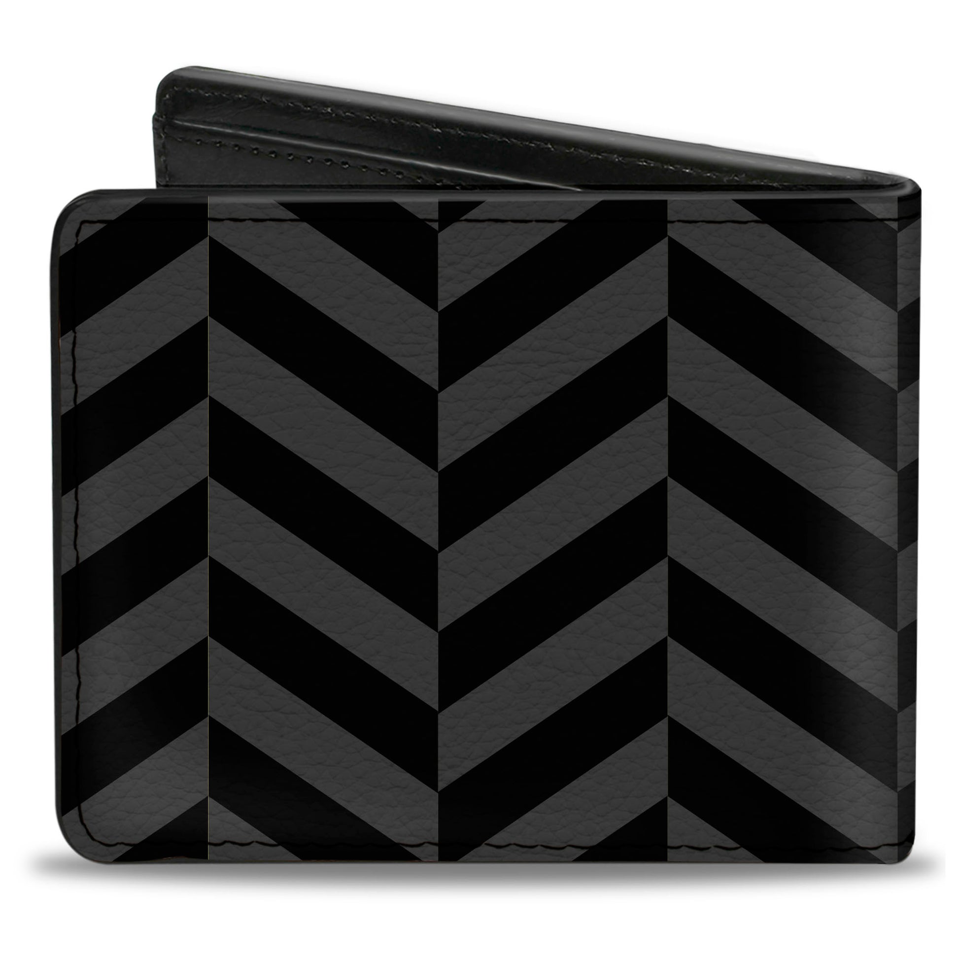 Bi-Fold Wallet - Herringbone Black Gray Bi-Fold Wallets Buckle-Down