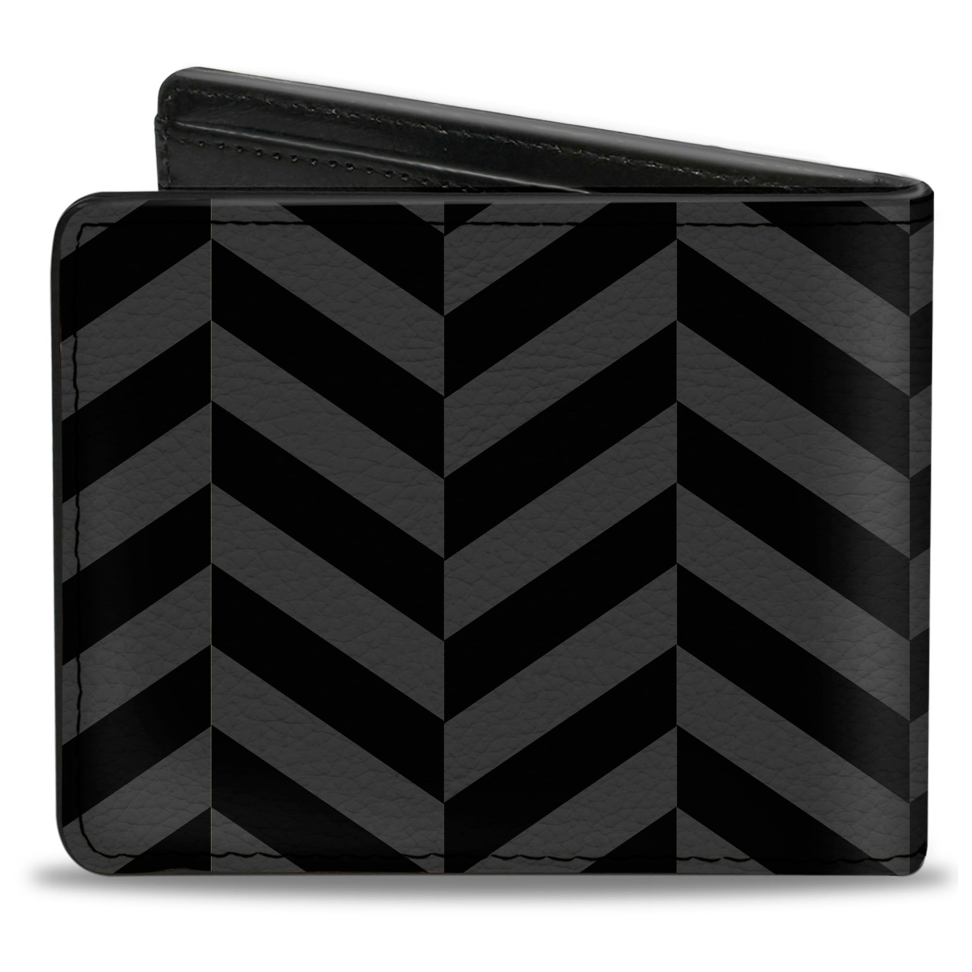 Bi-Fold Wallet - Herringbone Black Gray Bi-Fold Wallets Buckle-Down