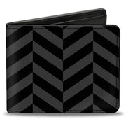 Bi-Fold Wallet - Herringbone Black Gray Bi-Fold Wallets Buckle-Down