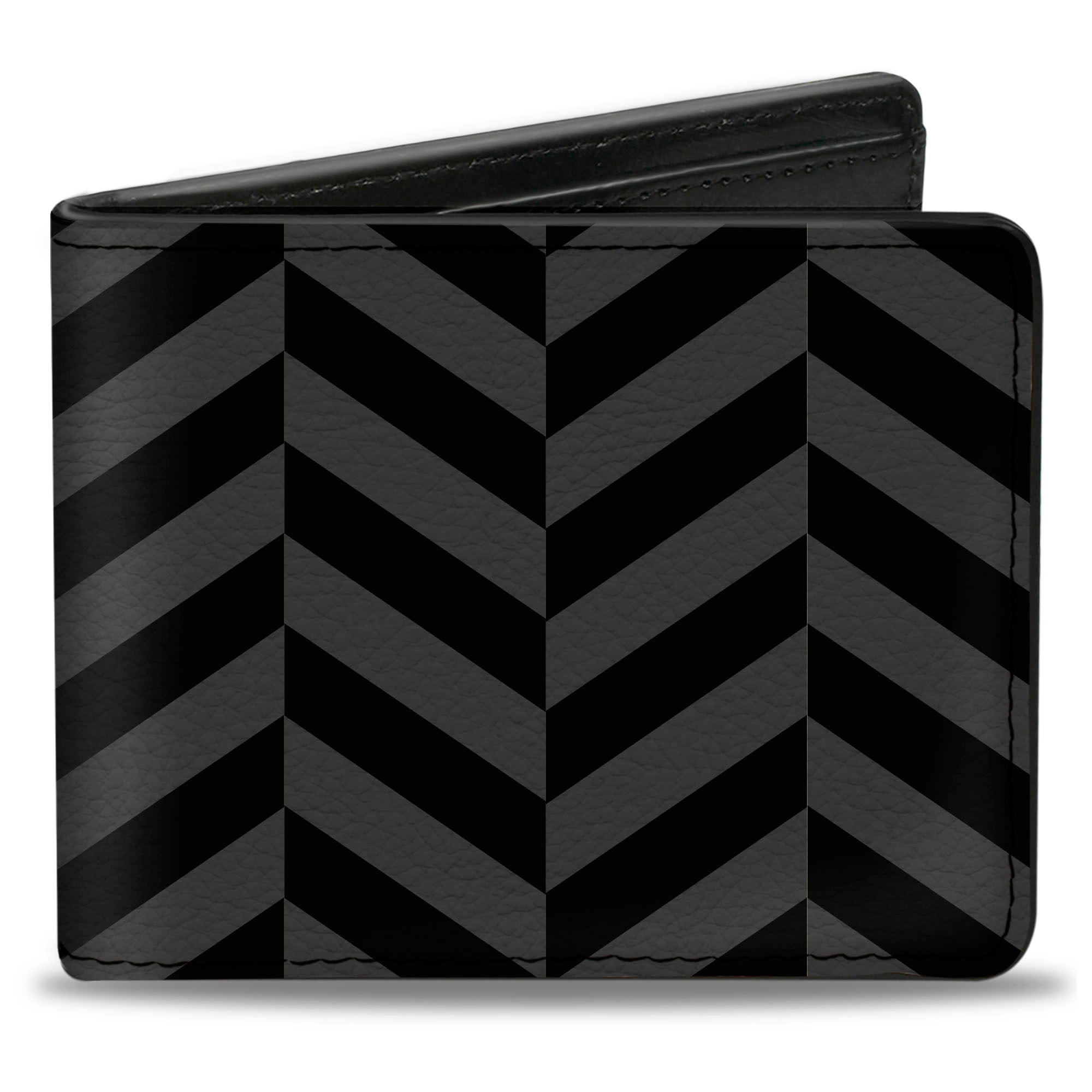 Bi-Fold Wallet - Herringbone Black Gray Bi-Fold Wallets Buckle-Down