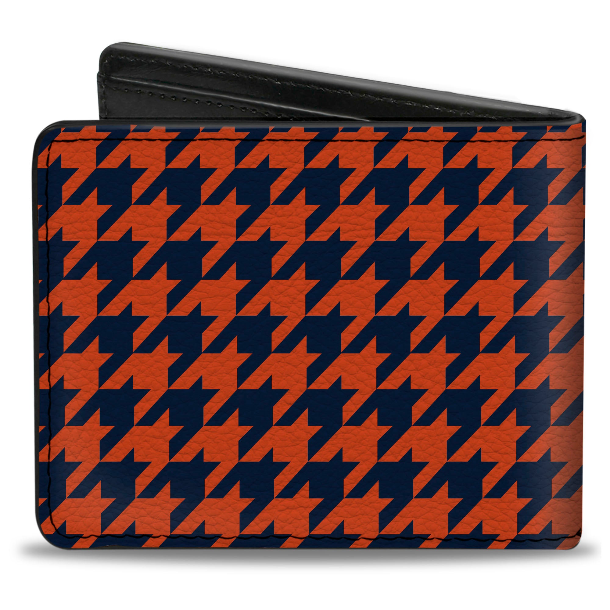 Bi-Fold Wallet - Houndstooth Orange Blue Bi-Fold Wallets Buckle-Down
