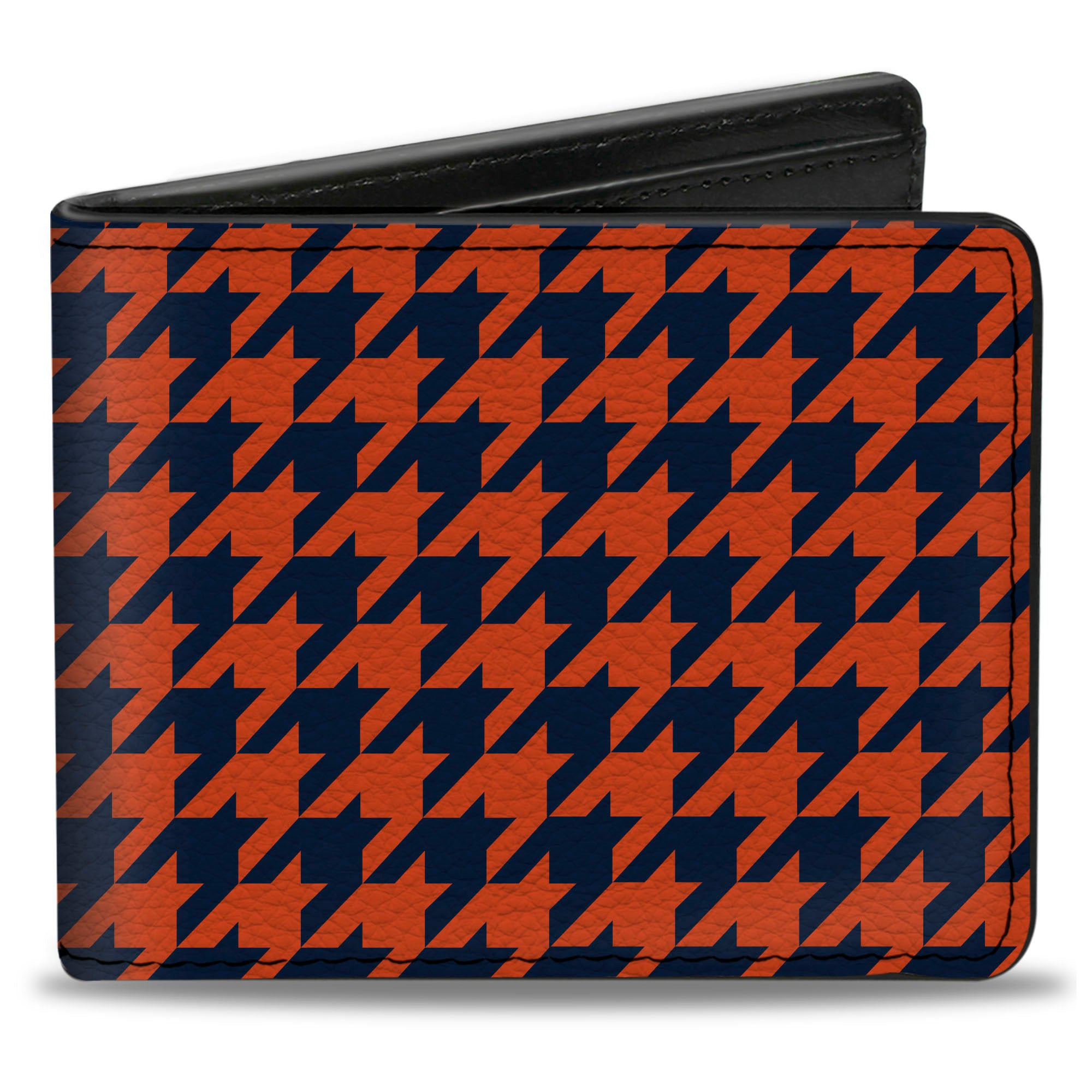 Bi-Fold Wallet - Houndstooth Orange Blue Bi-Fold Wallets Buckle-Down