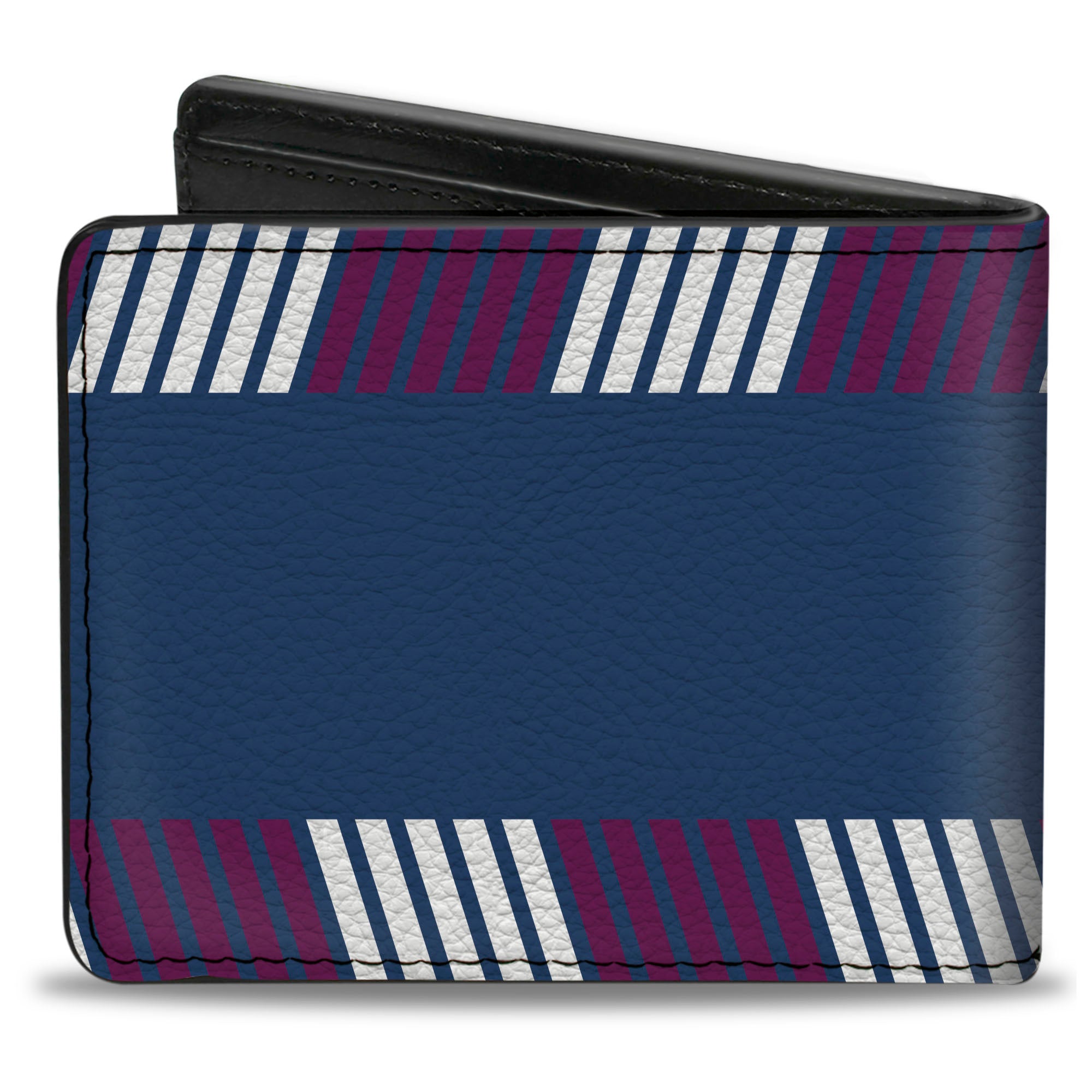 Bi-Fold Wallet - Hash Mark Stripe Turquoise Fuchsia White Bi-Fold Wallets Buckle-Down