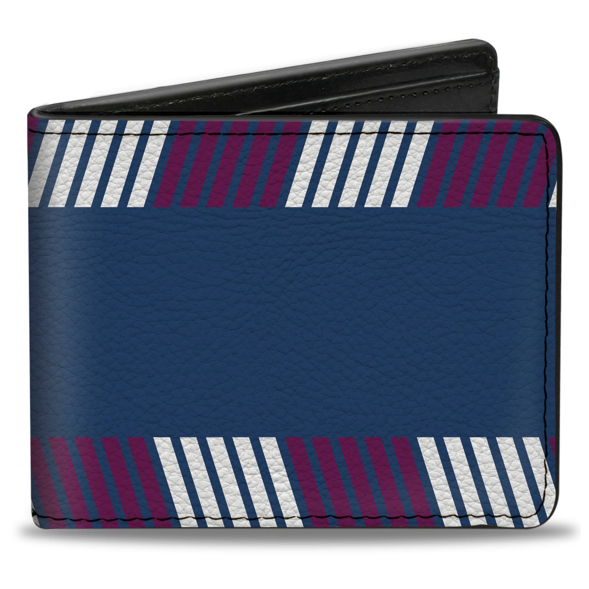 Bi-Fold Wallet - Hash Mark Stripe Turquoise Fuchsia White Bi-Fold Wallets Buckle-Down