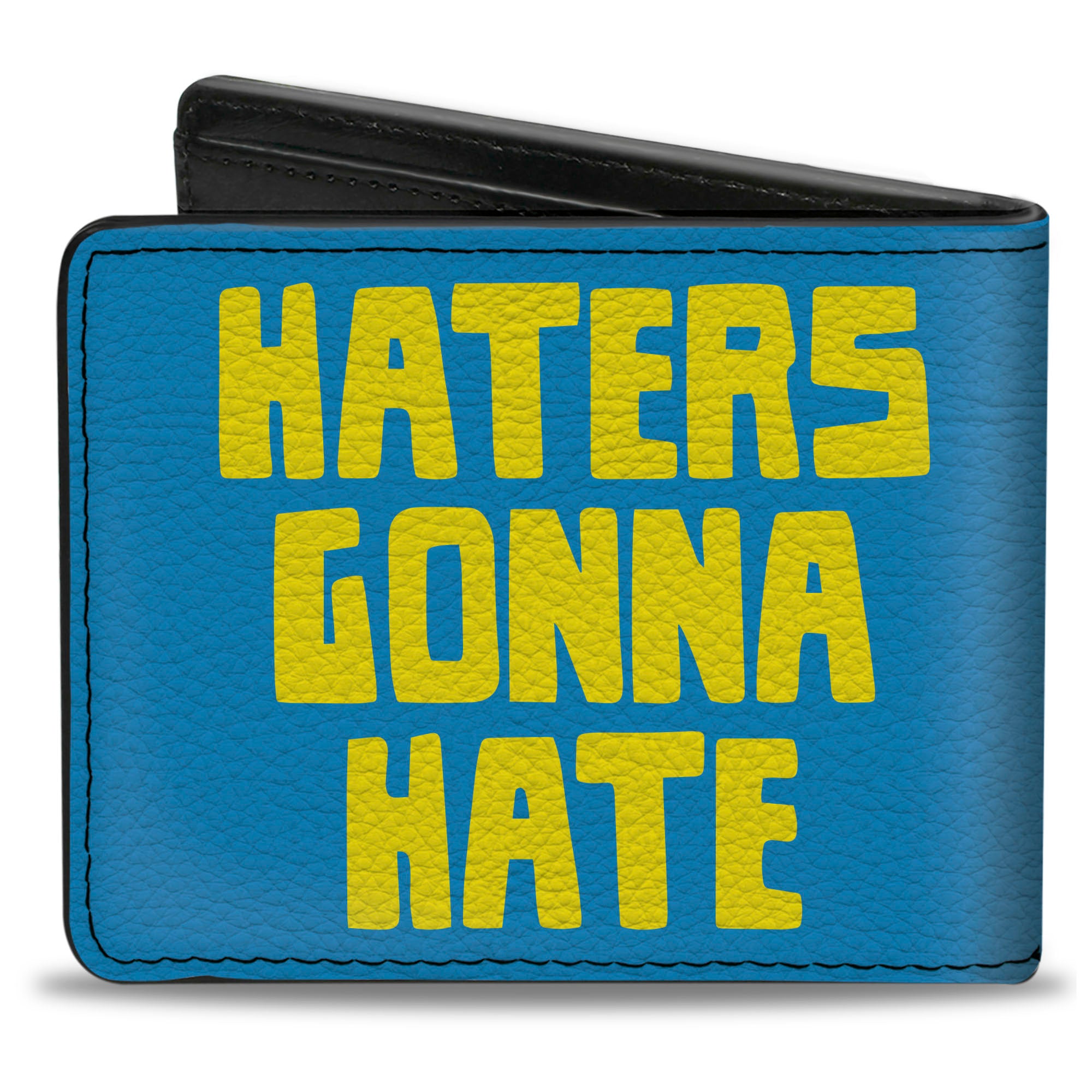 Bi-Fold Wallet - HATERS GONNA HATE Turquoise Yellow Bi-Fold Wallets Buckle-Down
