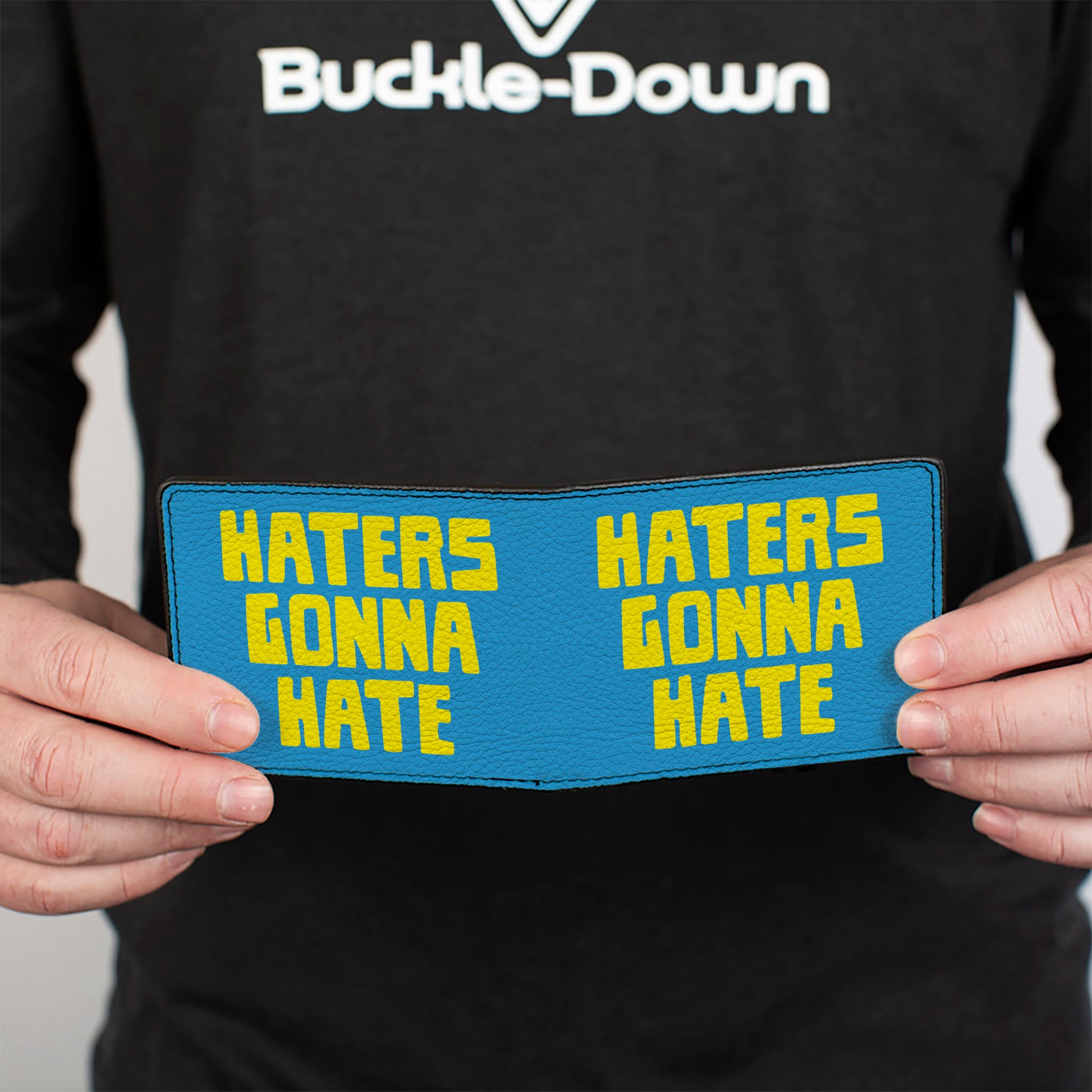 Bi-Fold Wallet - HATERS GONNA HATE Turquoise Yellow Bi-Fold Wallets Buckle-Down