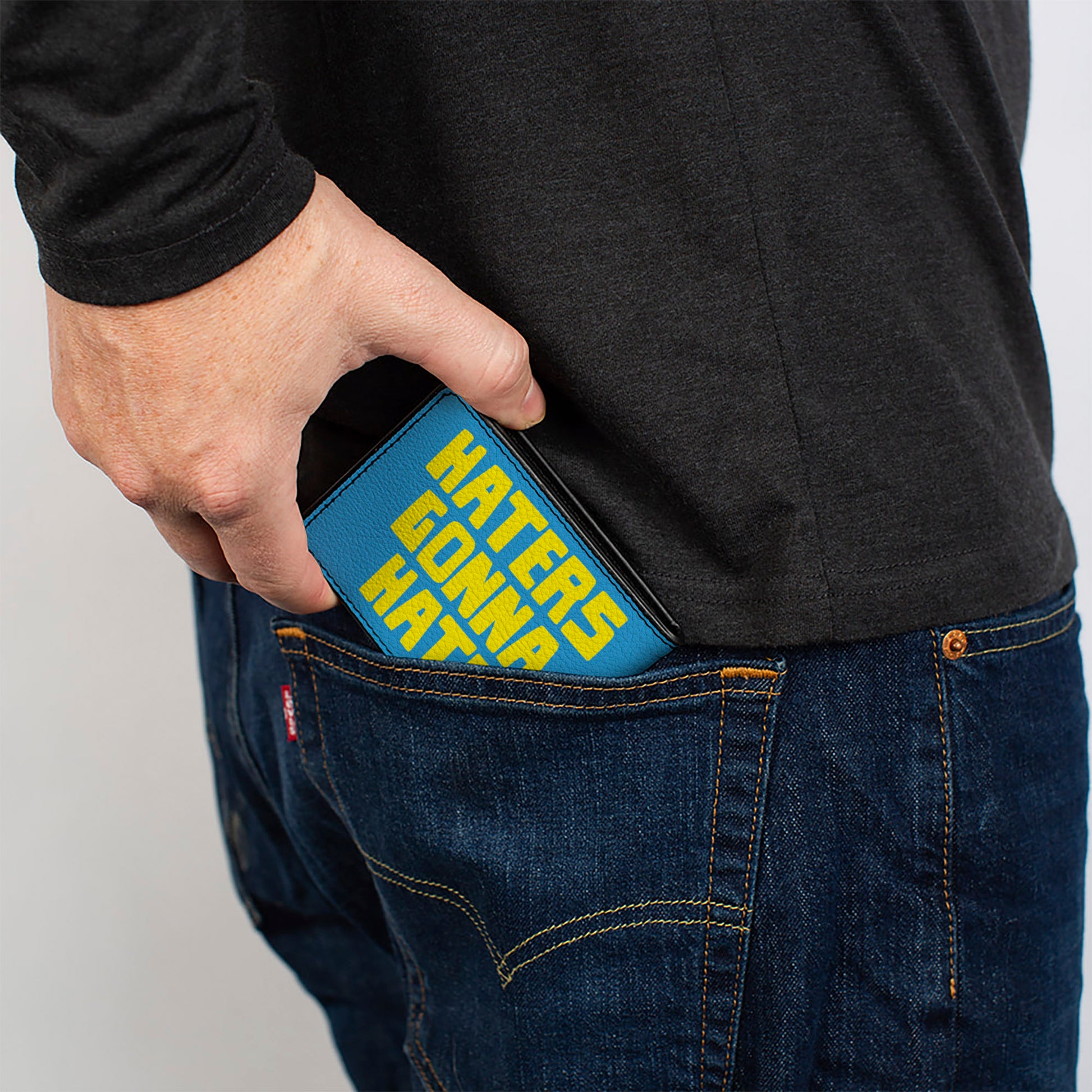 Bi-Fold Wallet - HATERS GONNA HATE Turquoise Yellow Bi-Fold Wallets Buckle-Down
