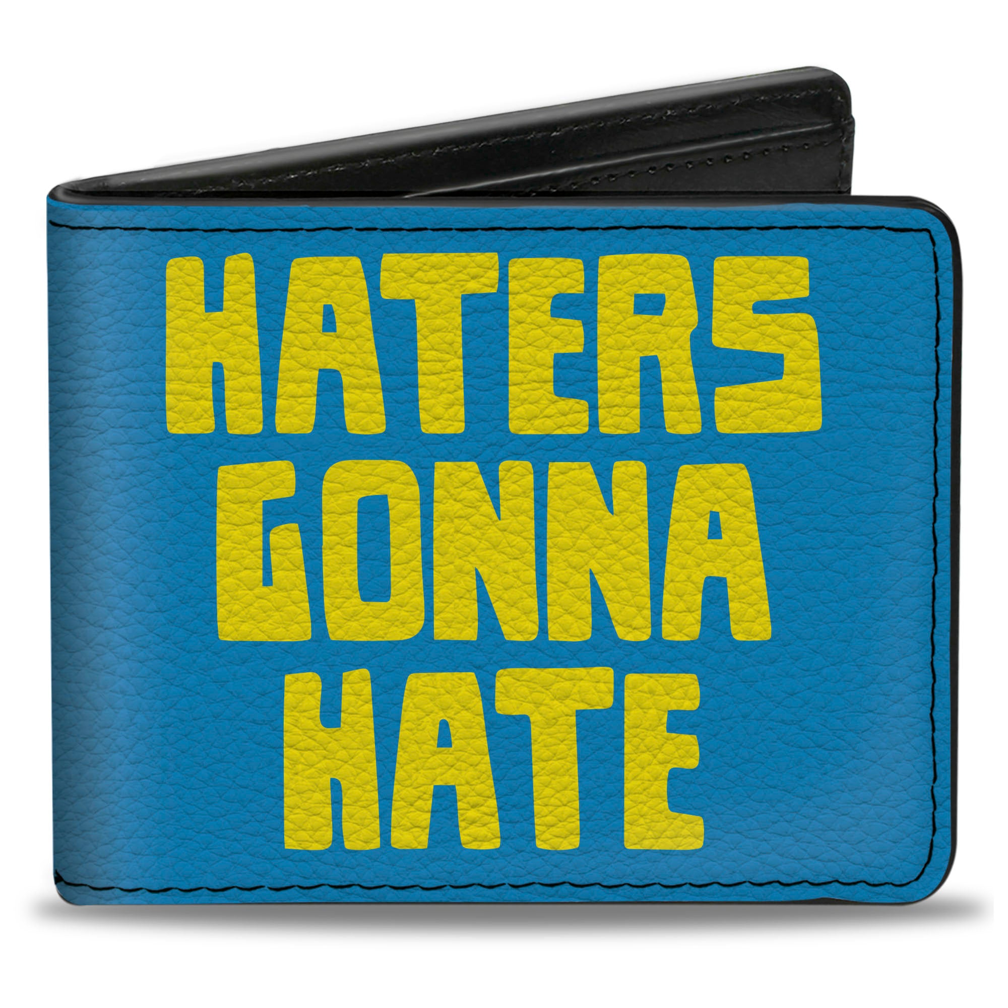 Bi-Fold Wallet - HATERS GONNA HATE Turquoise Yellow Bi-Fold Wallets Buckle-Down