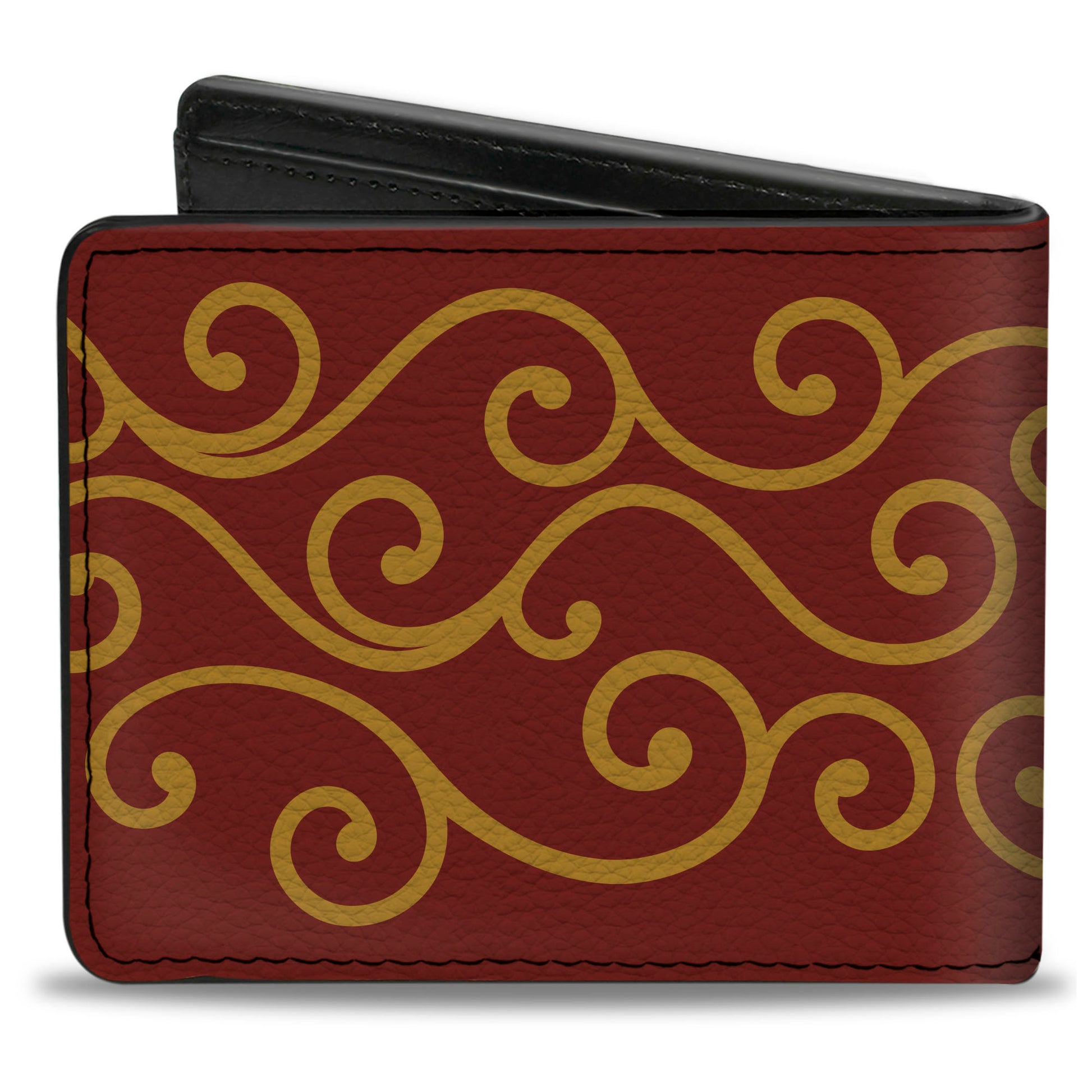 Bi-Fold Wallet - Holiday Trim Swirls Red Gold Bi-Fold Wallets Buckle-Down