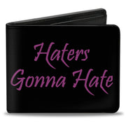 Bi-Fold Wallet - Haters Gonna Hate w Gem Black Fuchsia Bi-Fold Wallets Buckle-Down