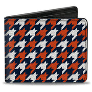 Bi-Fold Wallet - Houndstooth Navy Orange White Bi-Fold Wallets Buckle-Down