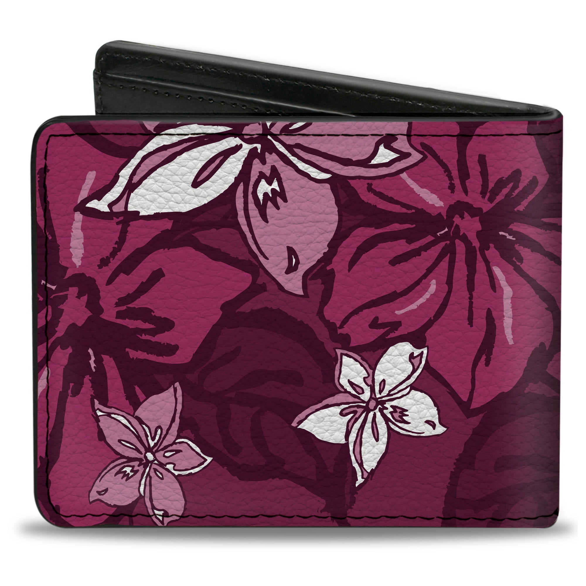 Bi-Fold Wallet - Hibiscus Collage Pink Shades Bi-Fold Wallets Buckle-Down