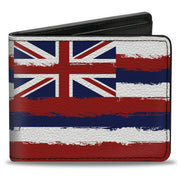 Bi-Fold Wallet - Hawaii Flags Weathered Blue Red White Bi-Fold Wallets Buckle-Down