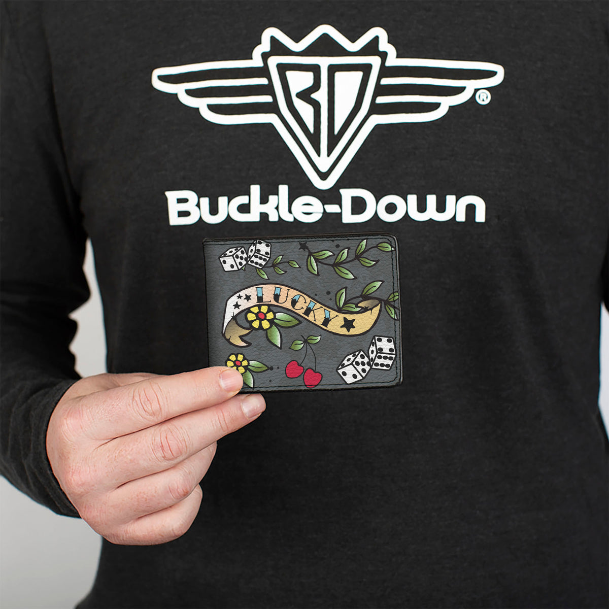 Bi-Fold Wallet - Lucky Gray Bi-Fold Wallets Buckle-Down