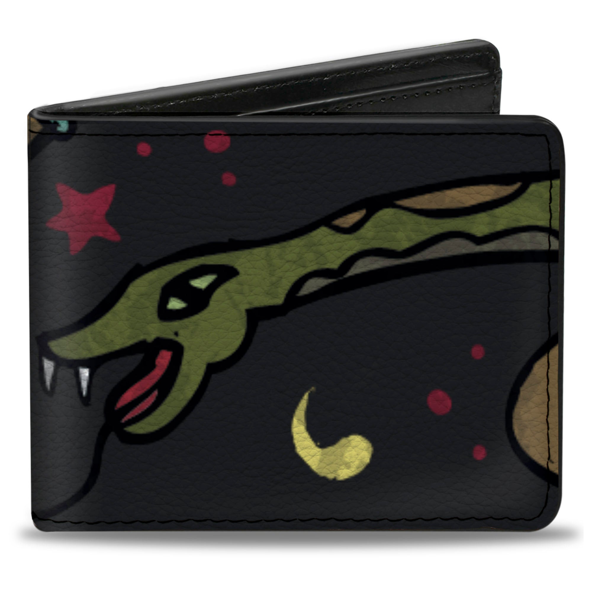 Bi-Fold Wallet - Live Hard Die Young CLOSE-UP Black