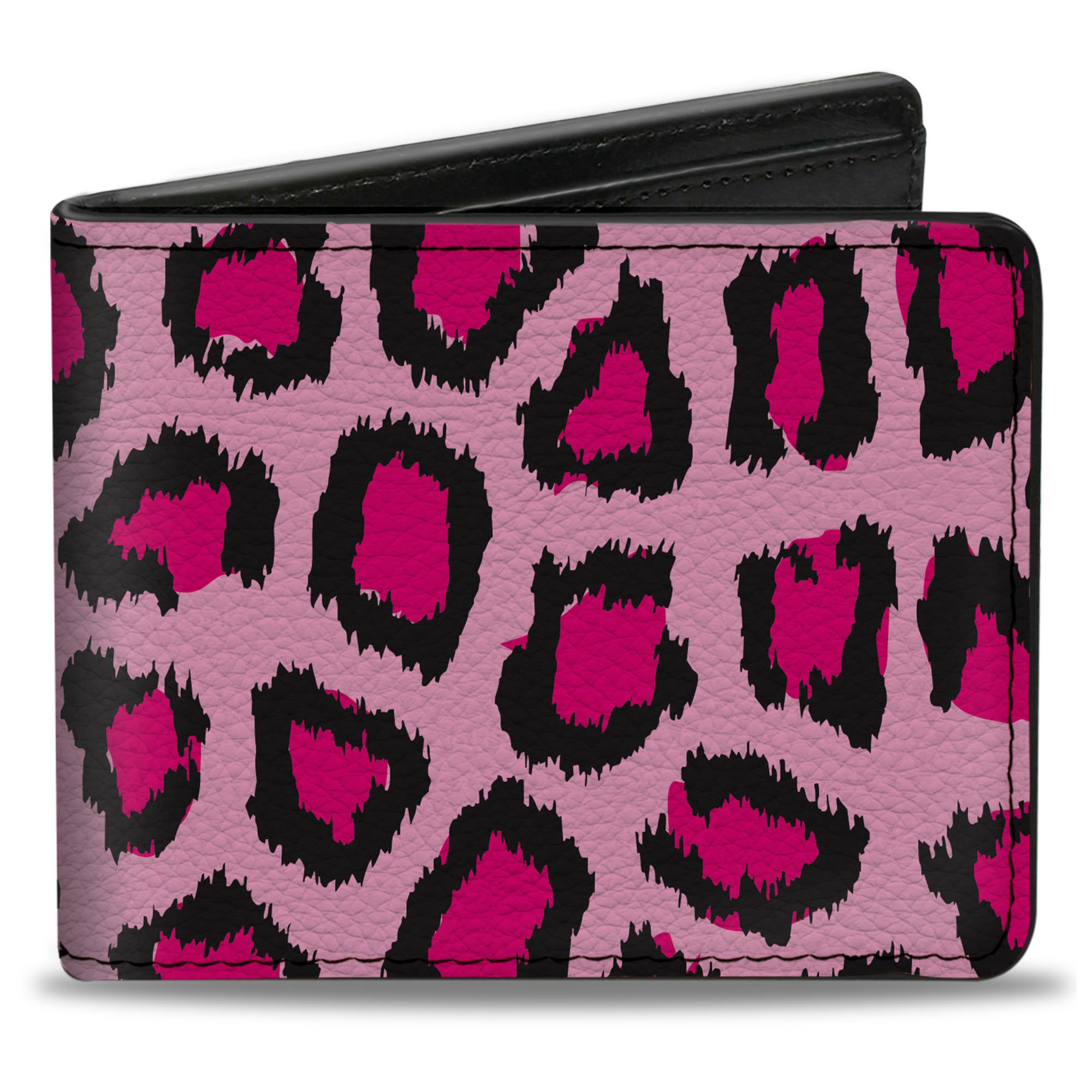 Bi-Fold Wallet - Leopard CLOSE-UP Pink