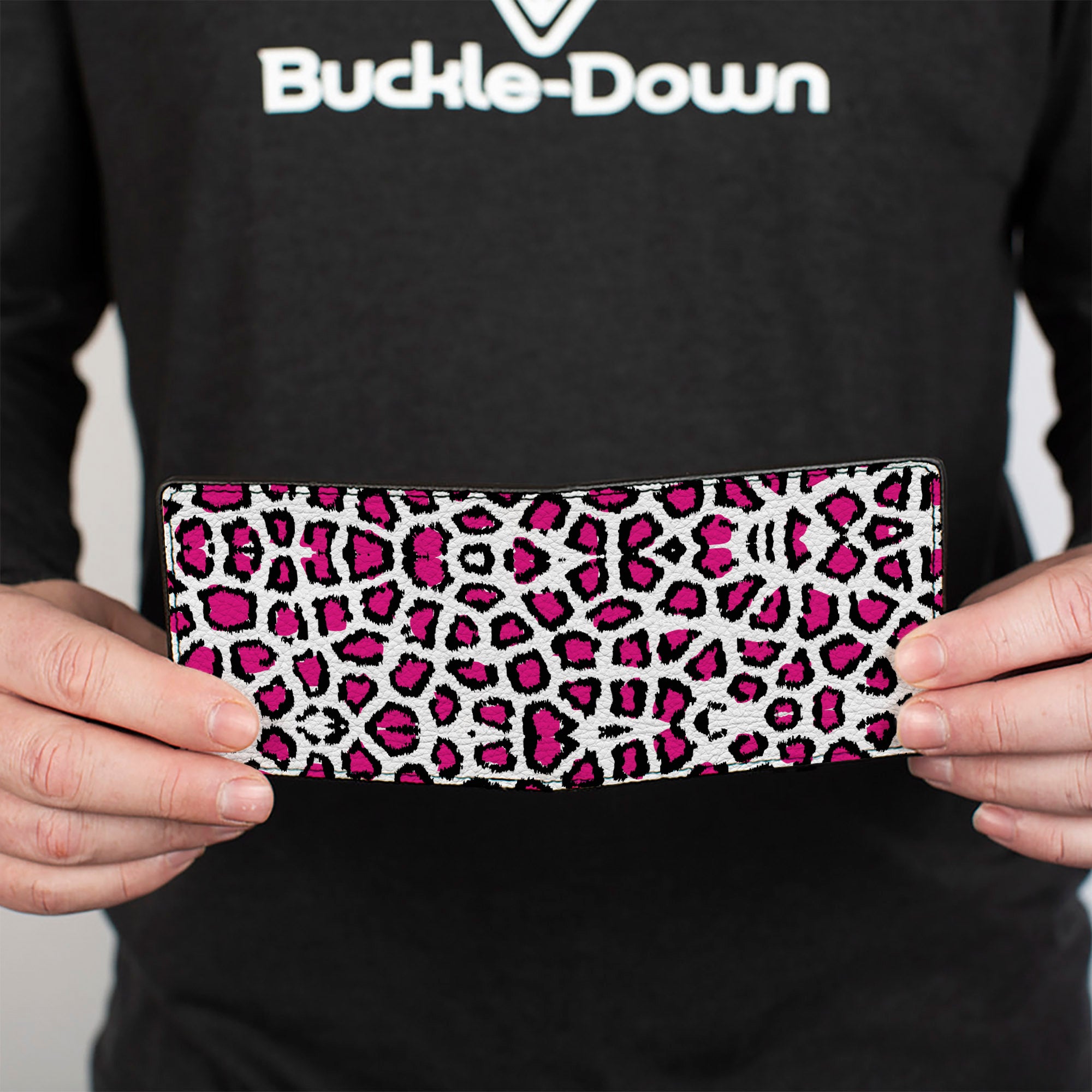 Bi-Fold Wallet - Leopard White/Fuchsia
