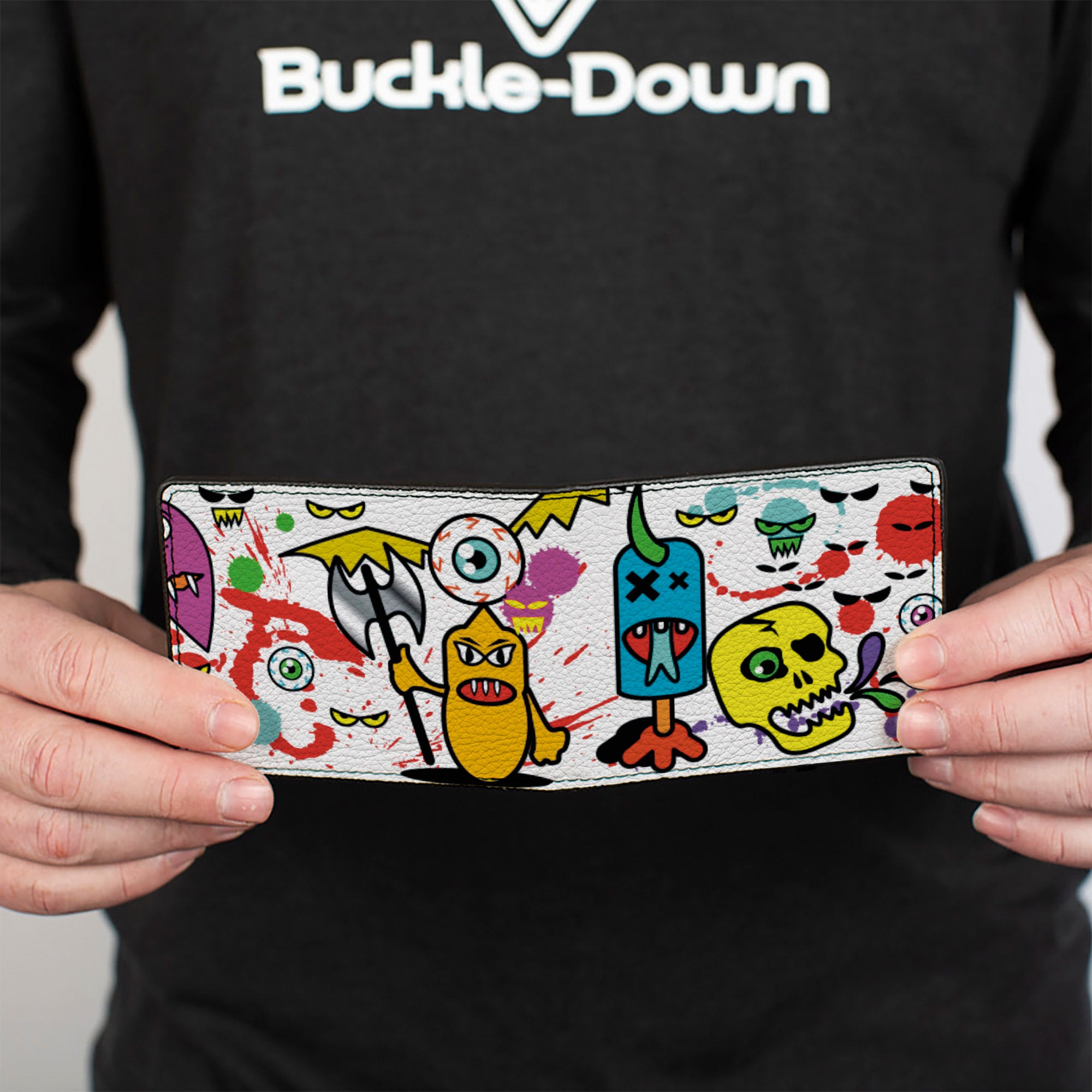 Bi-Fold Wallet - Monsters White Bi-Fold Wallets Buckle-Down