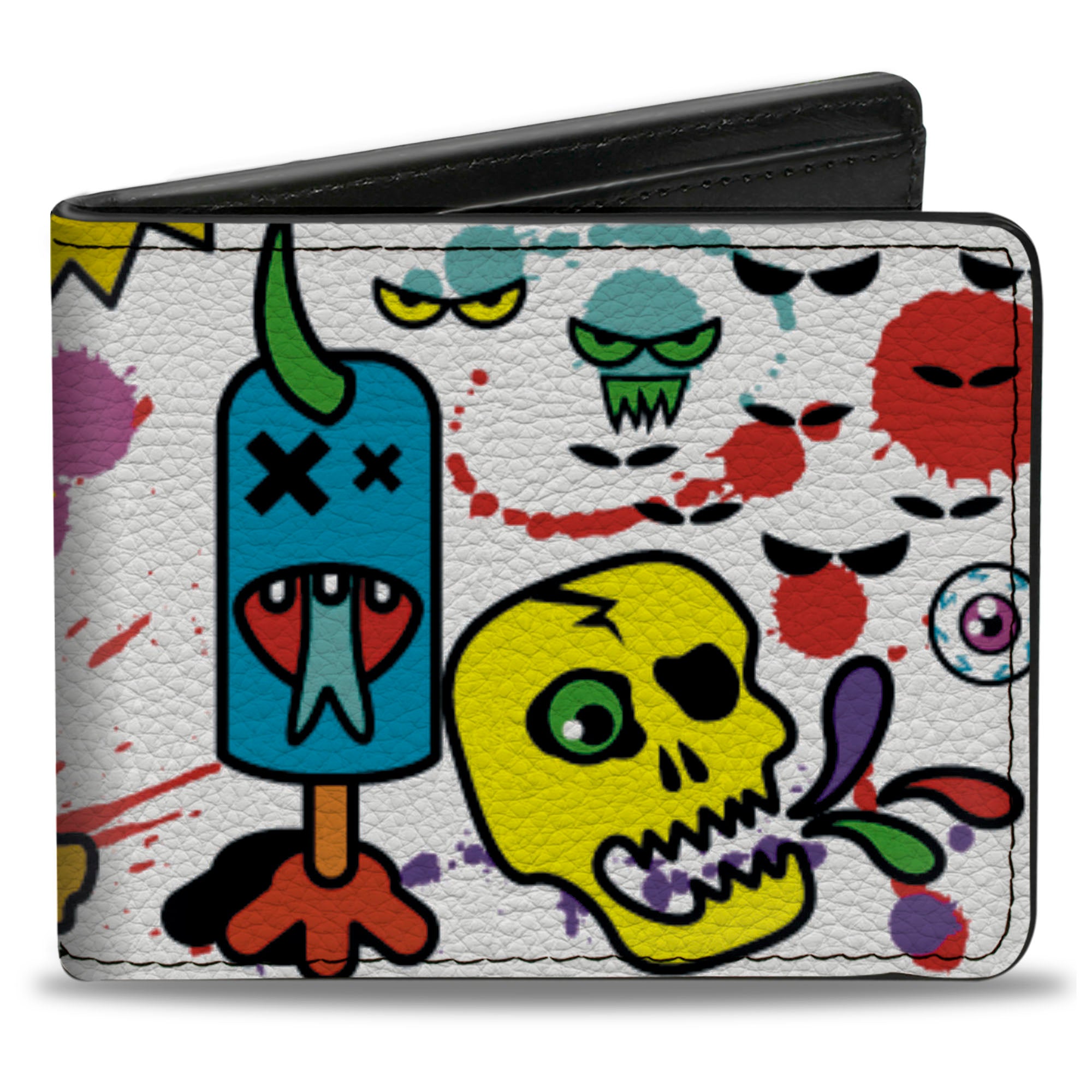 Bi-Fold Wallet - Monsters White Bi-Fold Wallets Buckle-Down