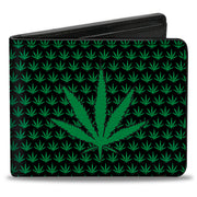 Bi-Fold Wallet - Marijuana Garden Black Green Bi-Fold Wallets Buckle-Down