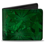 Bi-Fold Wallet - Marijuana Leaves Stacked Bi-Fold Wallets Buckle-Down