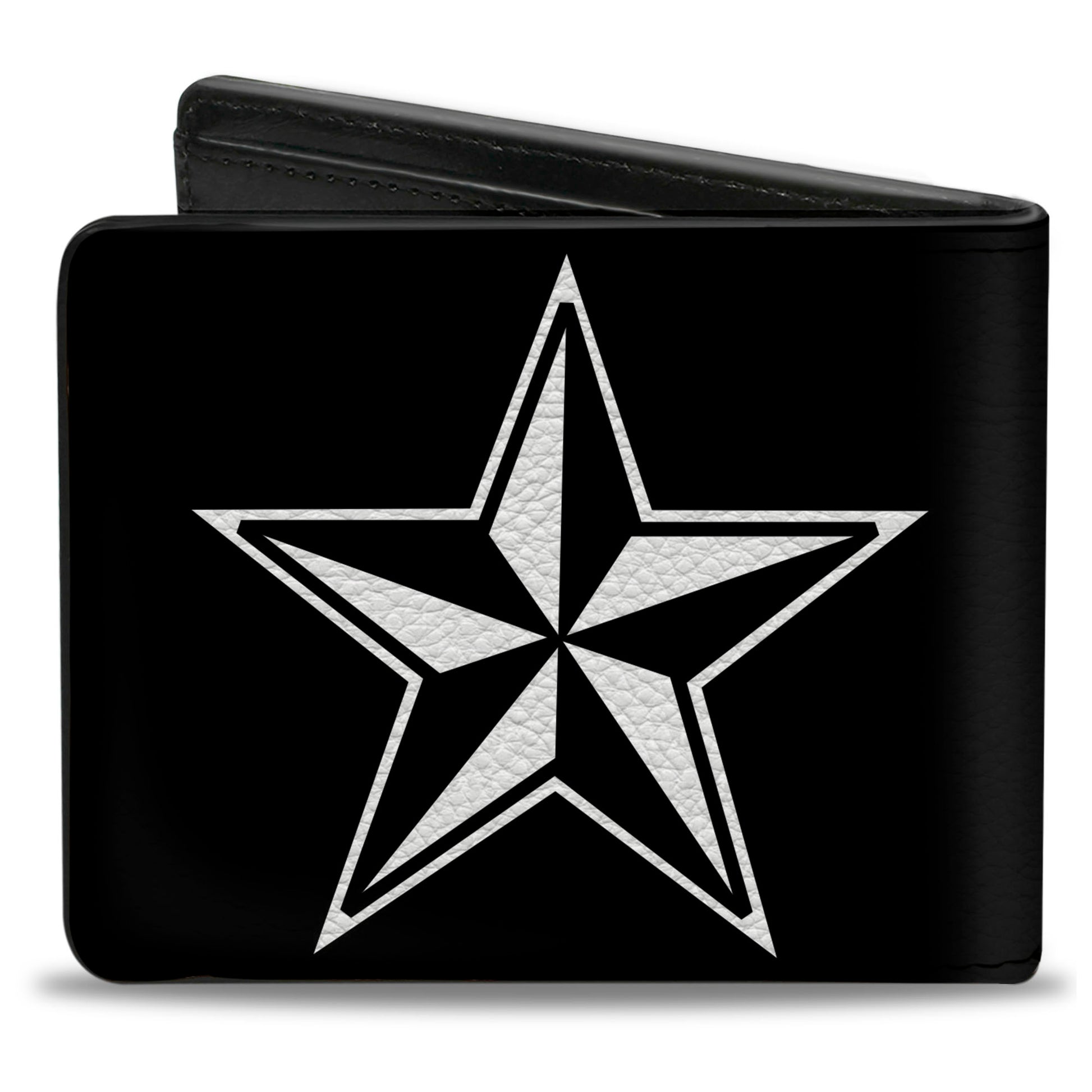 Bi-Fold Wallet - Nautical Star Black White Bi-Fold Wallets Buckle-Down