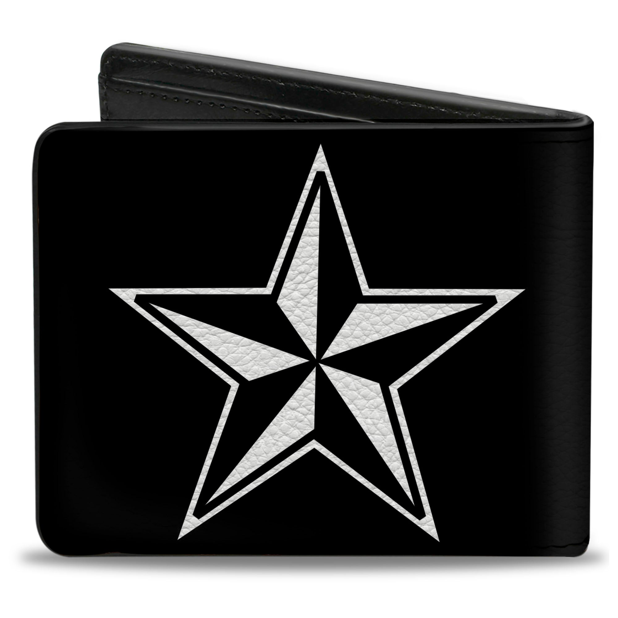 Bi-Fold Wallet - Nautical Star Black White Bi-Fold Wallets Buckle-Down