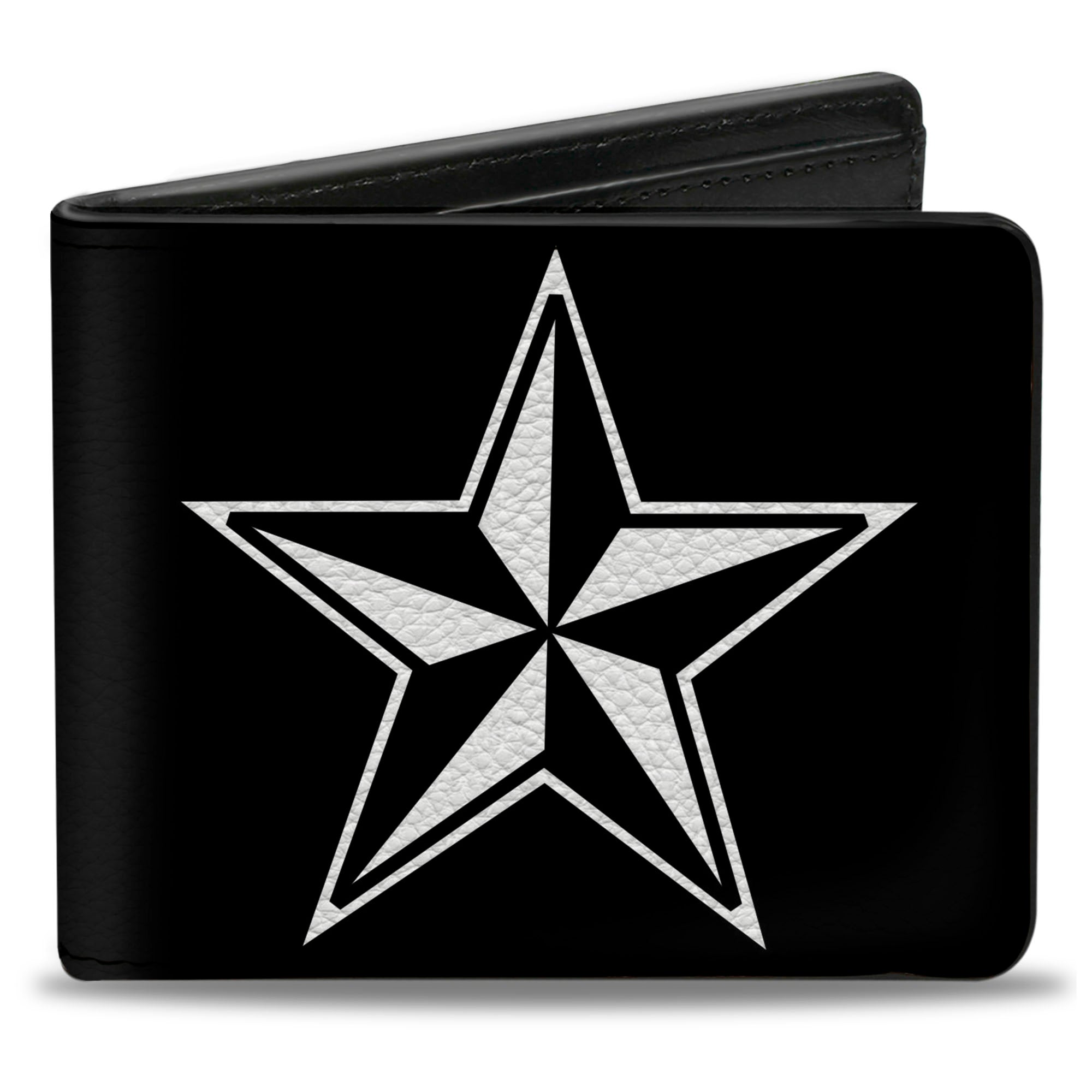 Bi-Fold Wallet - Nautical Star Black White Bi-Fold Wallets Buckle-Down
