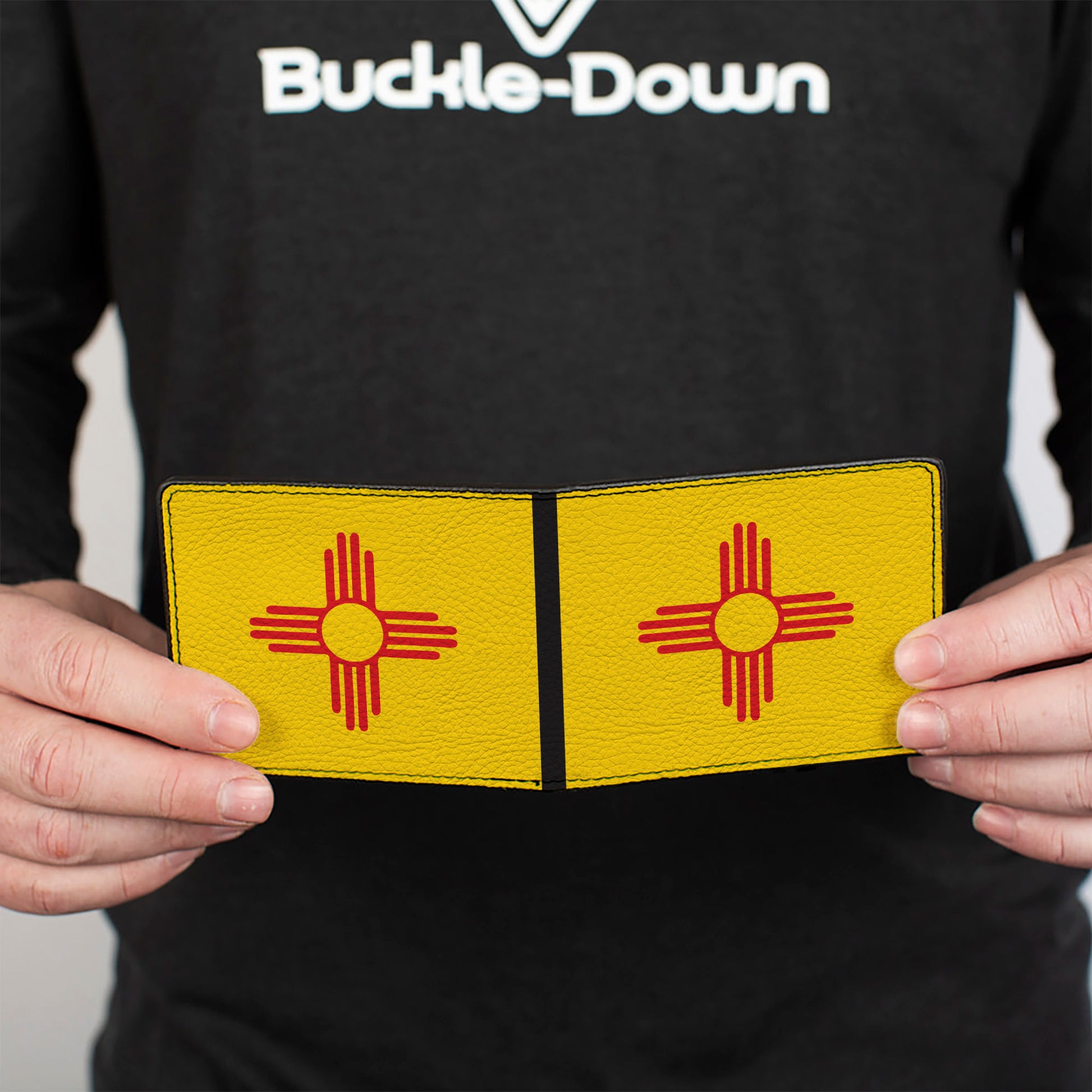 Bi-Fold Wallet - New Mexico Flag Black Bi-Fold Wallets Buckle-Down