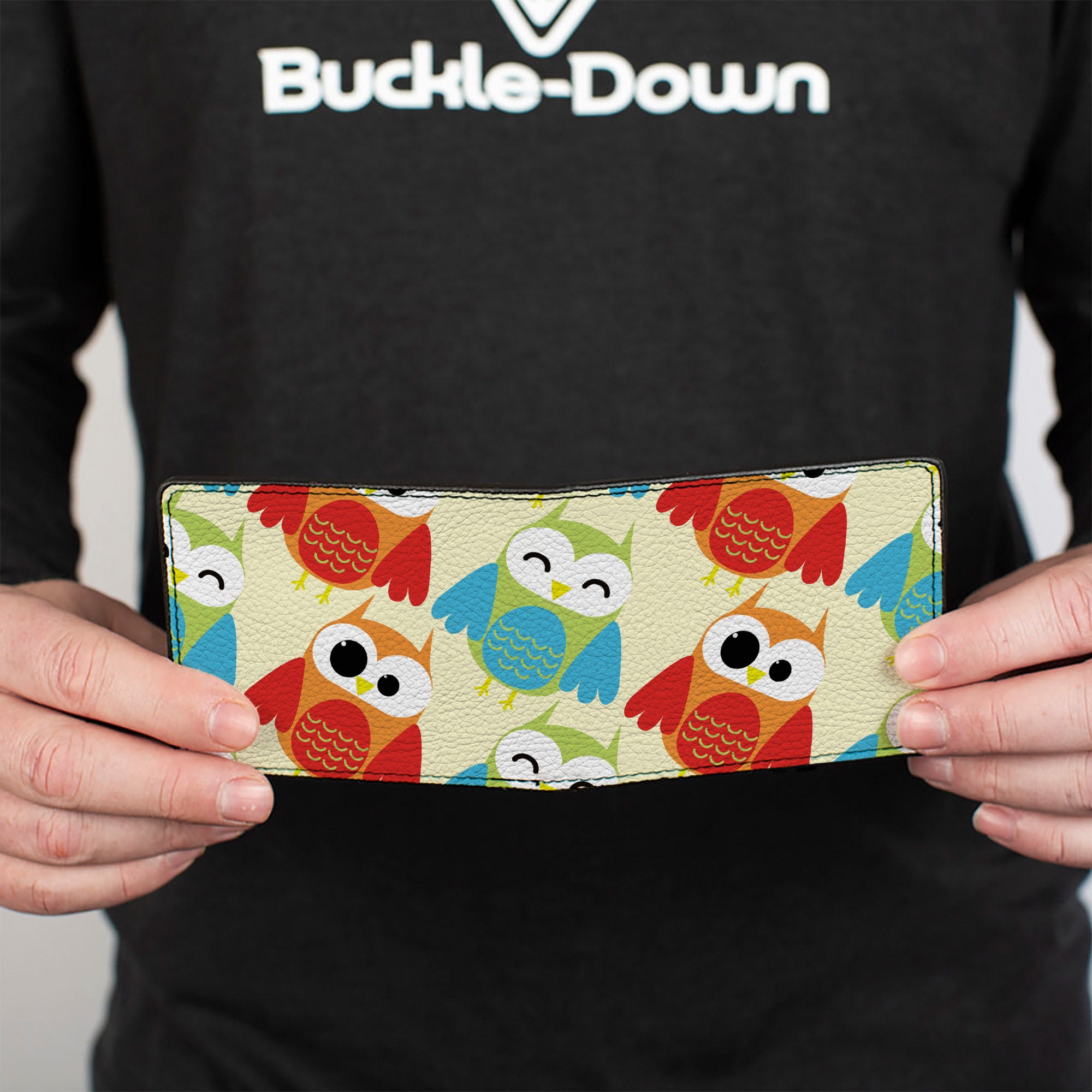 Bi-Fold Wallet - Owl Eyes Yellow Reds Blues Bi-Fold Wallets Buckle-Down