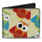 Bi-Fold Wallet - Owl Eyes Yellow Reds Blues Bi-Fold Wallets Buckle-Down