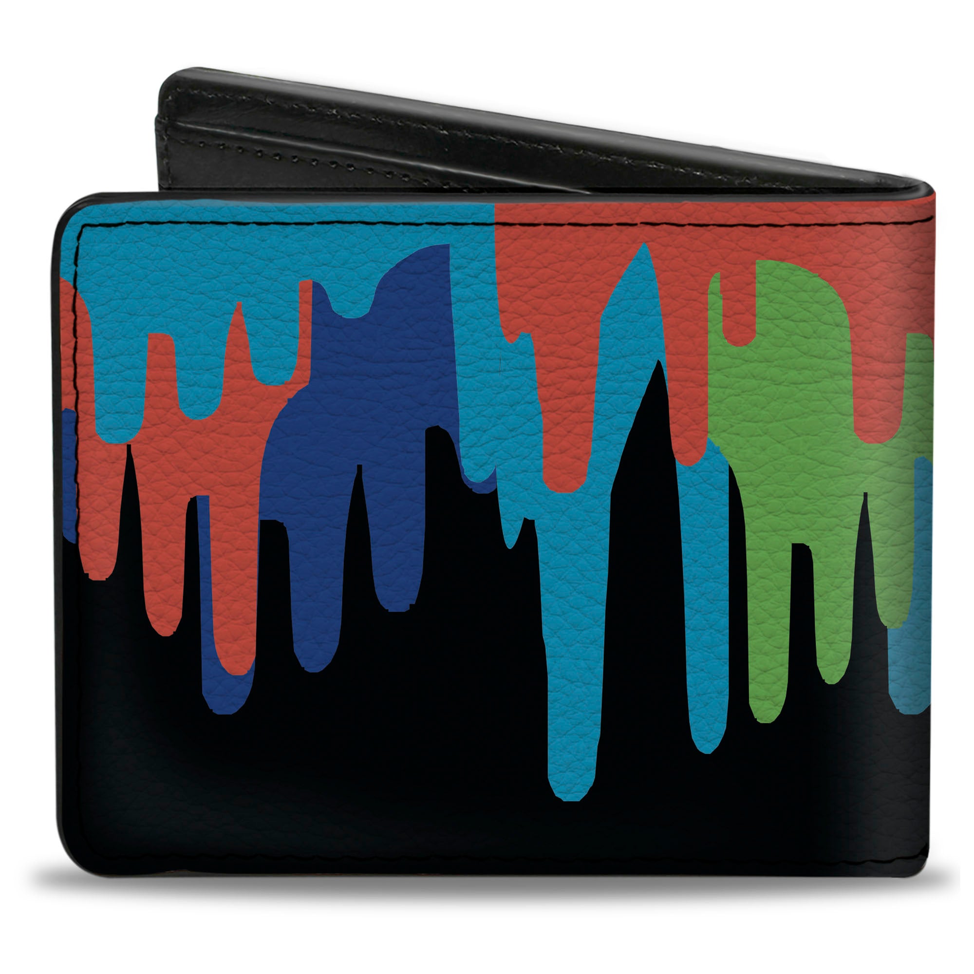 Bi-Fold Wallet - Paint Drips Black Multi Neon Bi-Fold Wallets Buckle-Down
