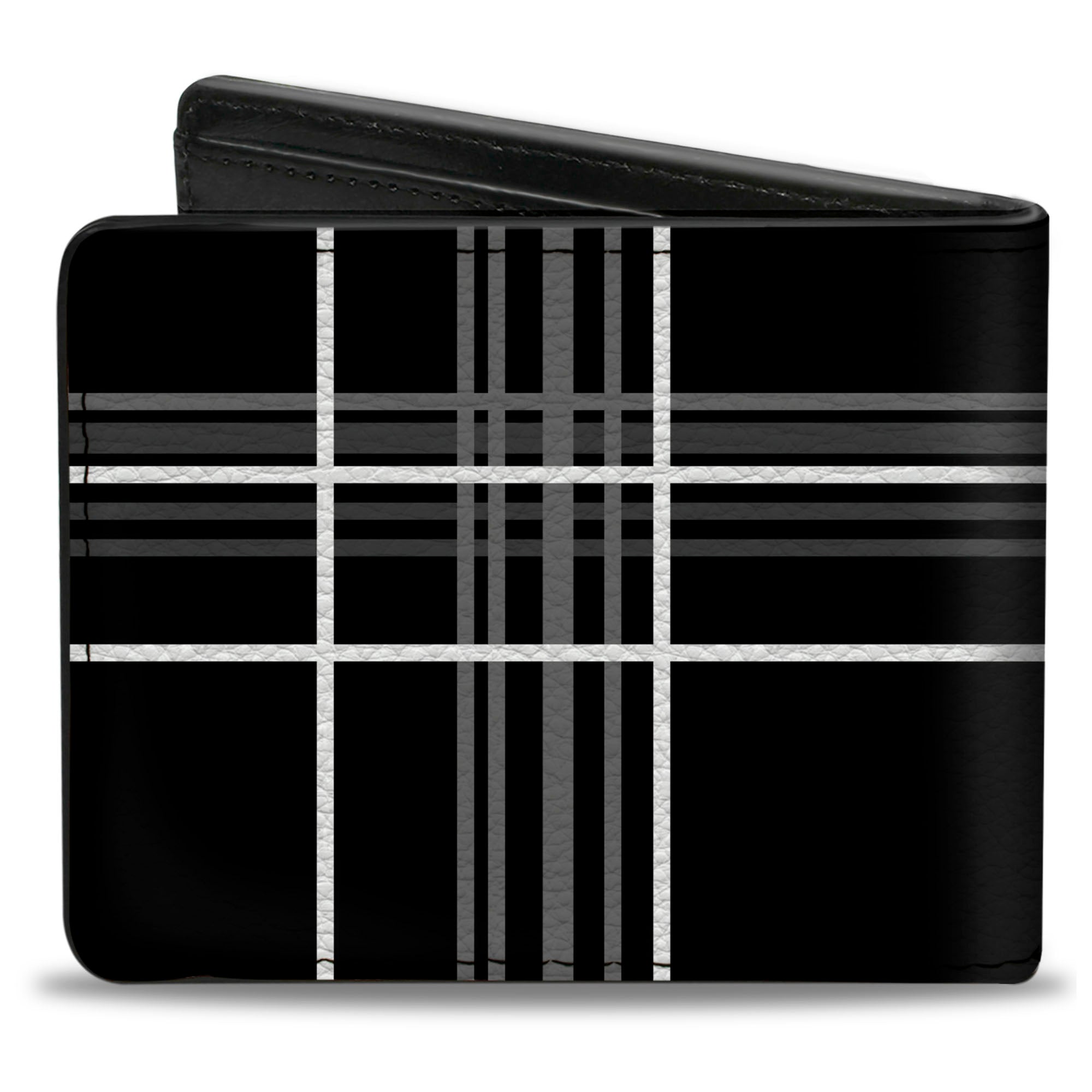 Bi-Fold Wallet - Plaid Black/Gray