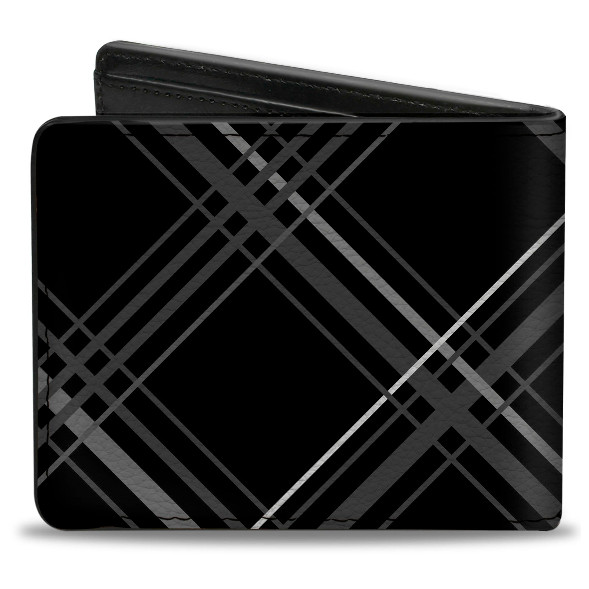 Bi-Fold Wallet - Plaid X Black/Gray
