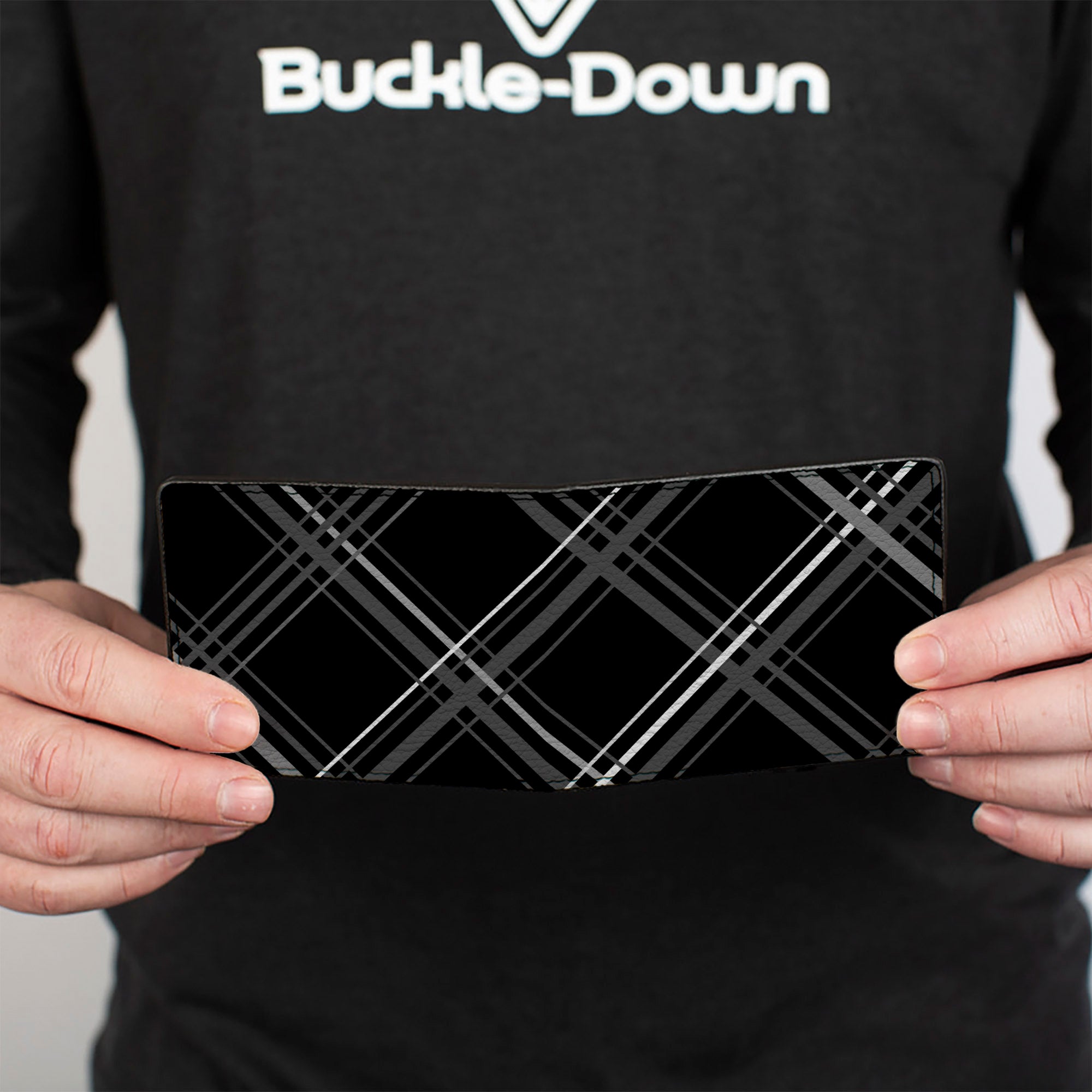 Bi-Fold Wallet - Plaid X Black/Gray