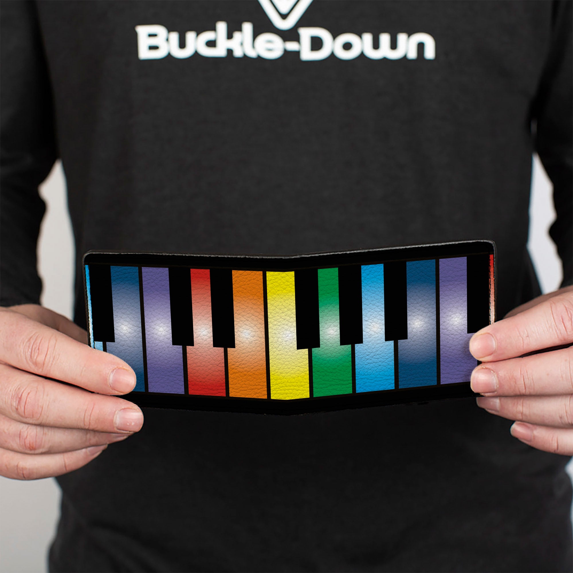 Bi-Fold Wallet - Piano Keys Rainbow Bi-Fold Wallets Buckle-Down