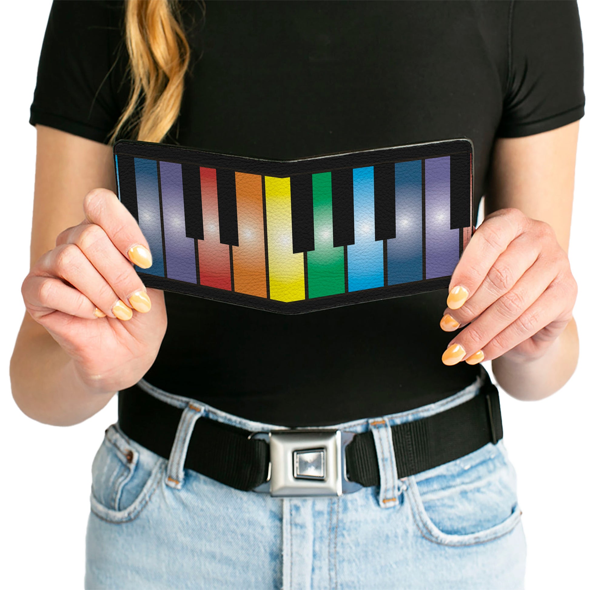Bi-Fold Wallet - Piano Keys Rainbow Bi-Fold Wallets Buckle-Down