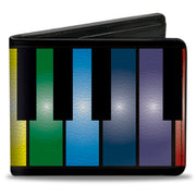 Bi-Fold Wallet - Piano Keys Rainbow Bi-Fold Wallets Buckle-Down